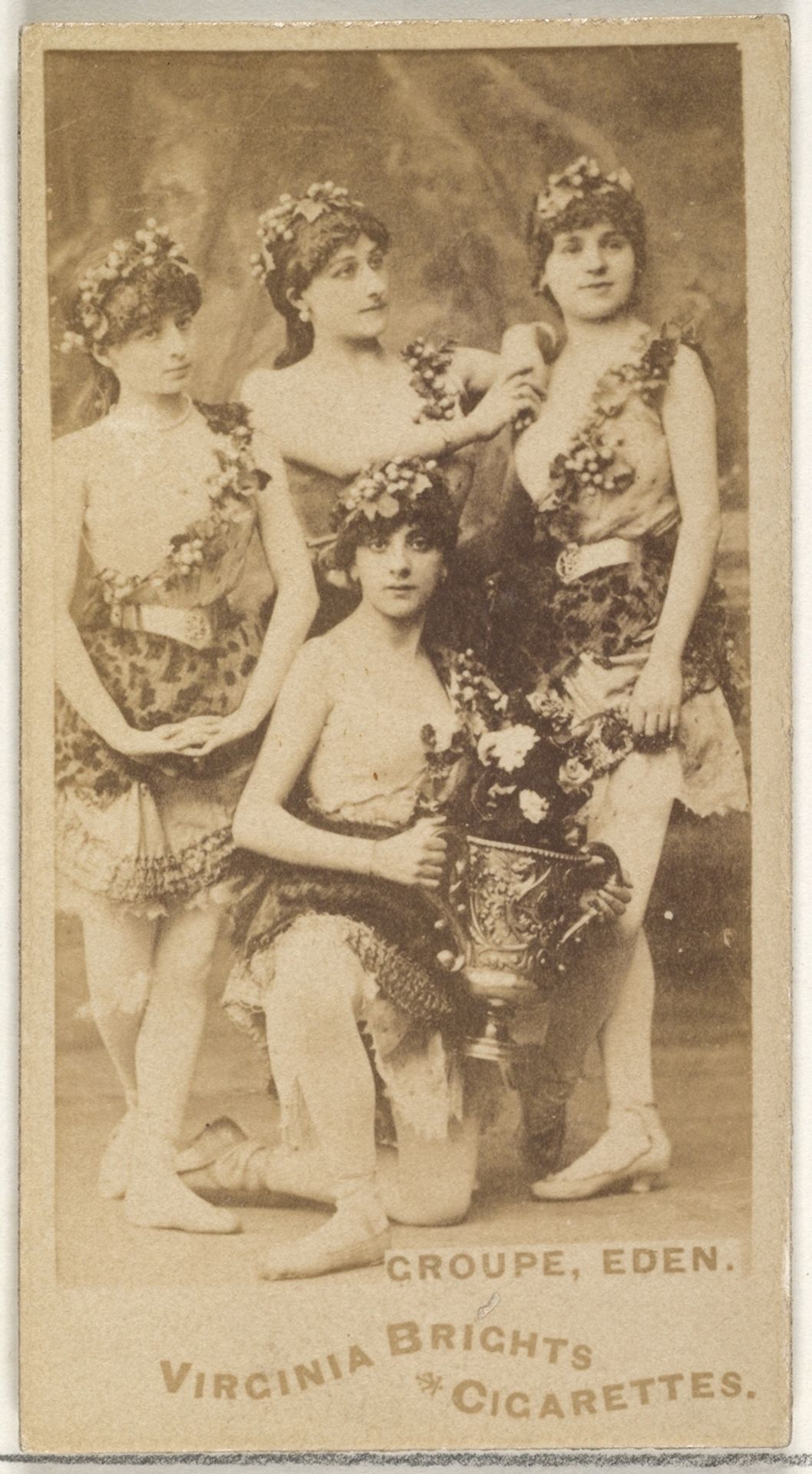 Groupe, Eden, from the Actors and Actresses series (N45, Type 1) for Virginia Brights Cigarettes by Allen & Ginter