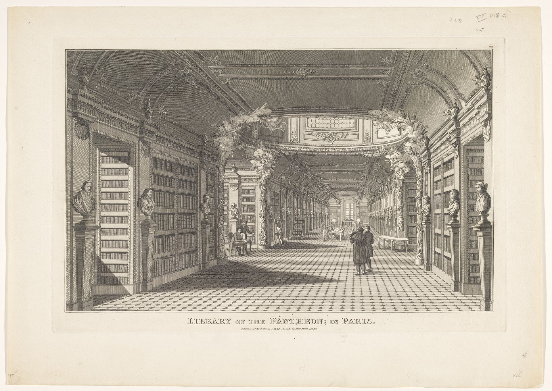 Bibliotheek van de voormalige abdij van Sainte-Geneviève te Parijs by Anonymous