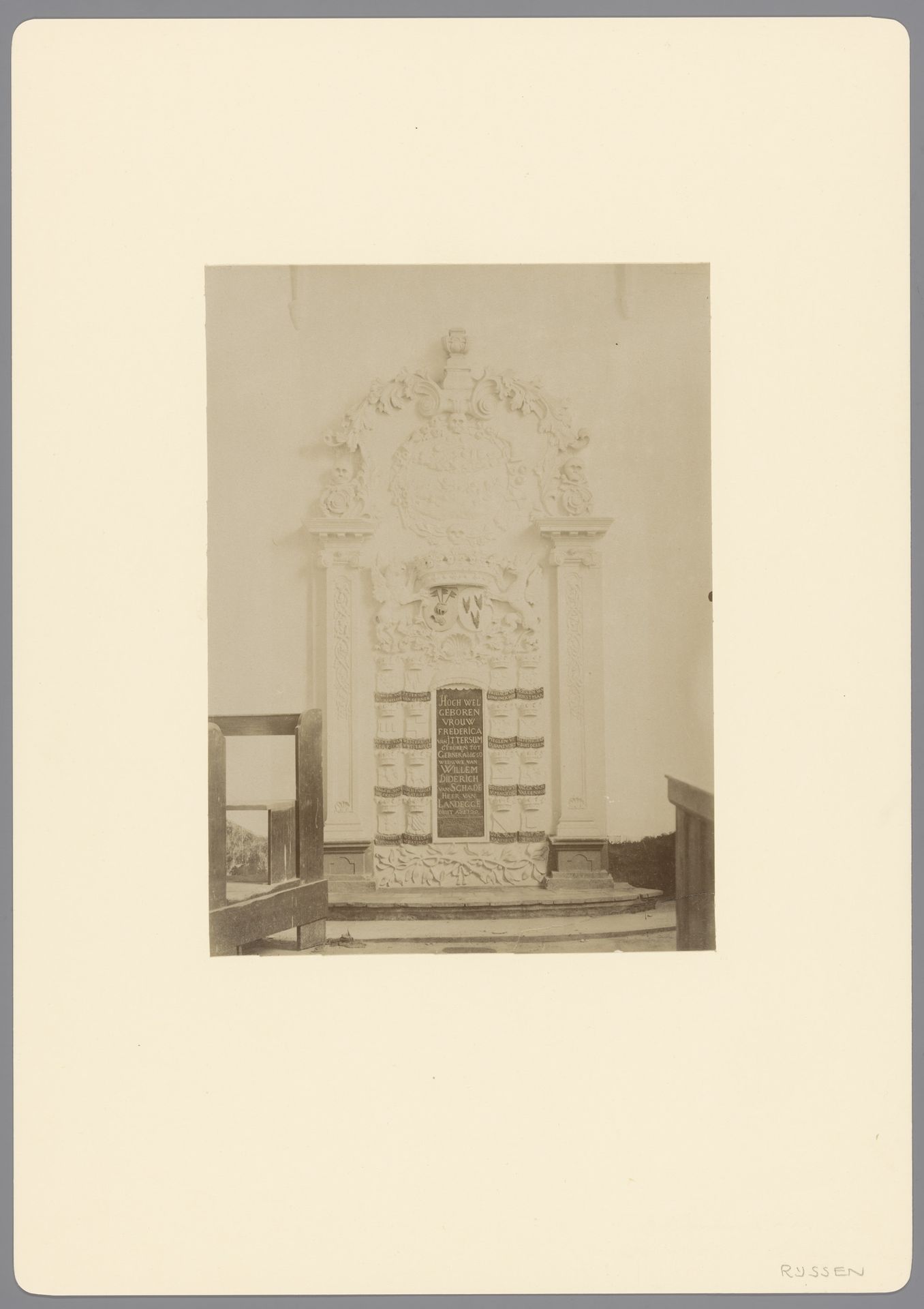 Grafmonument van Frederika van Ittersum in de Grote of Schildkerk te Rijssen by anoniem (Monumentenzorg)