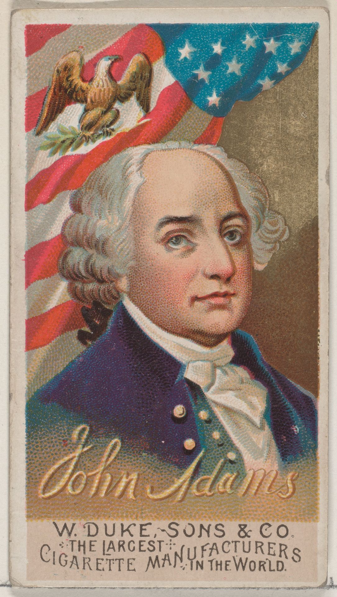 John Adams, from the series Great Americans (N76) for Duke brand cigarettes by W. Duke, Sons & Co.