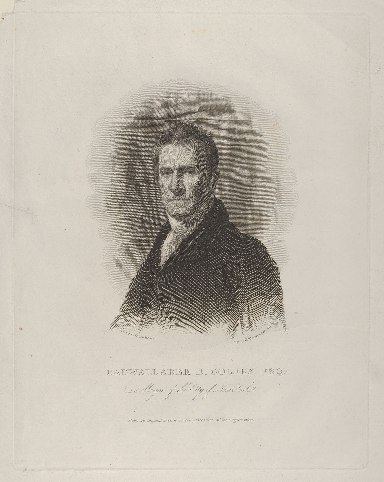 Cadwallader David Colden, Mayor of New York City by Asher Brown Durand
