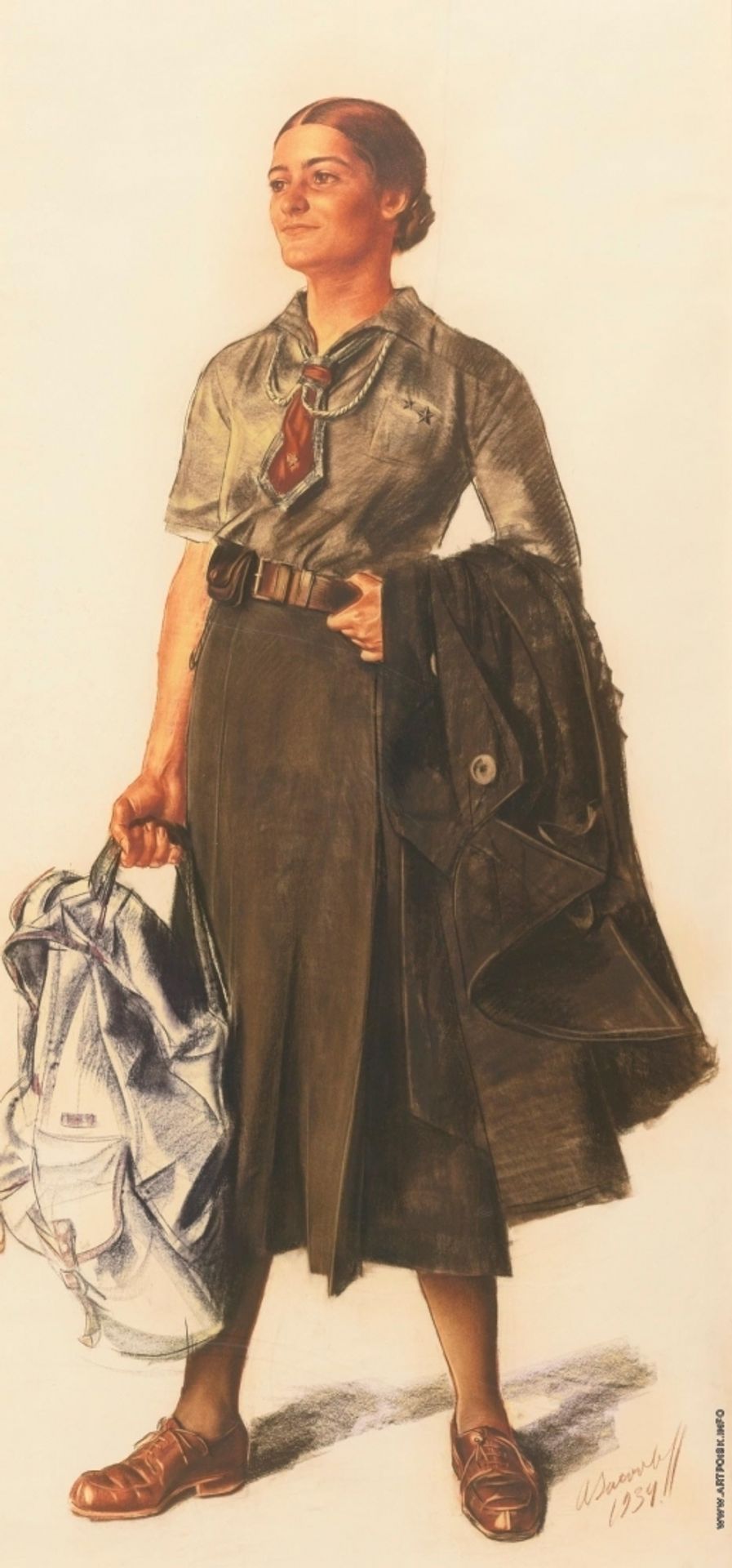 Anita Lopez in the form of scout by Alexandre Jacovleff