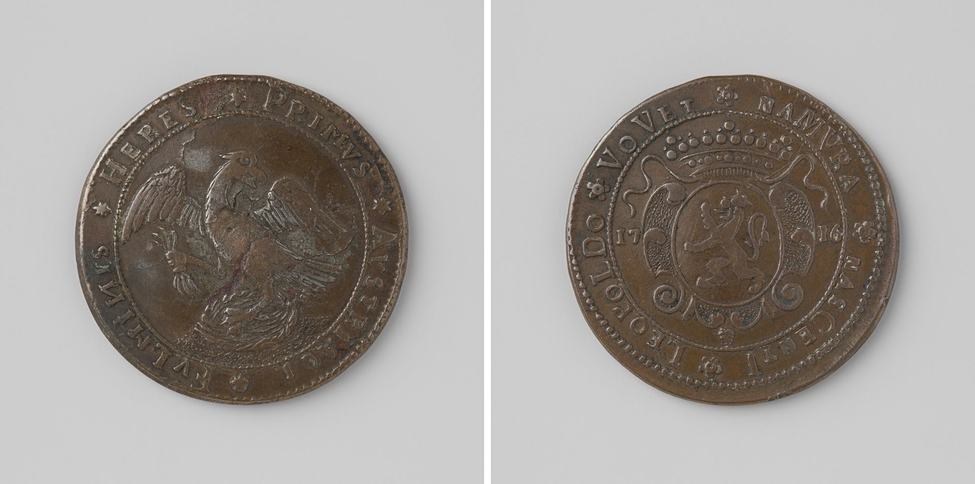 Geboorte van prins Leopold van Oostenrijk, penning geslagen door de provincie Namen by Anonymous