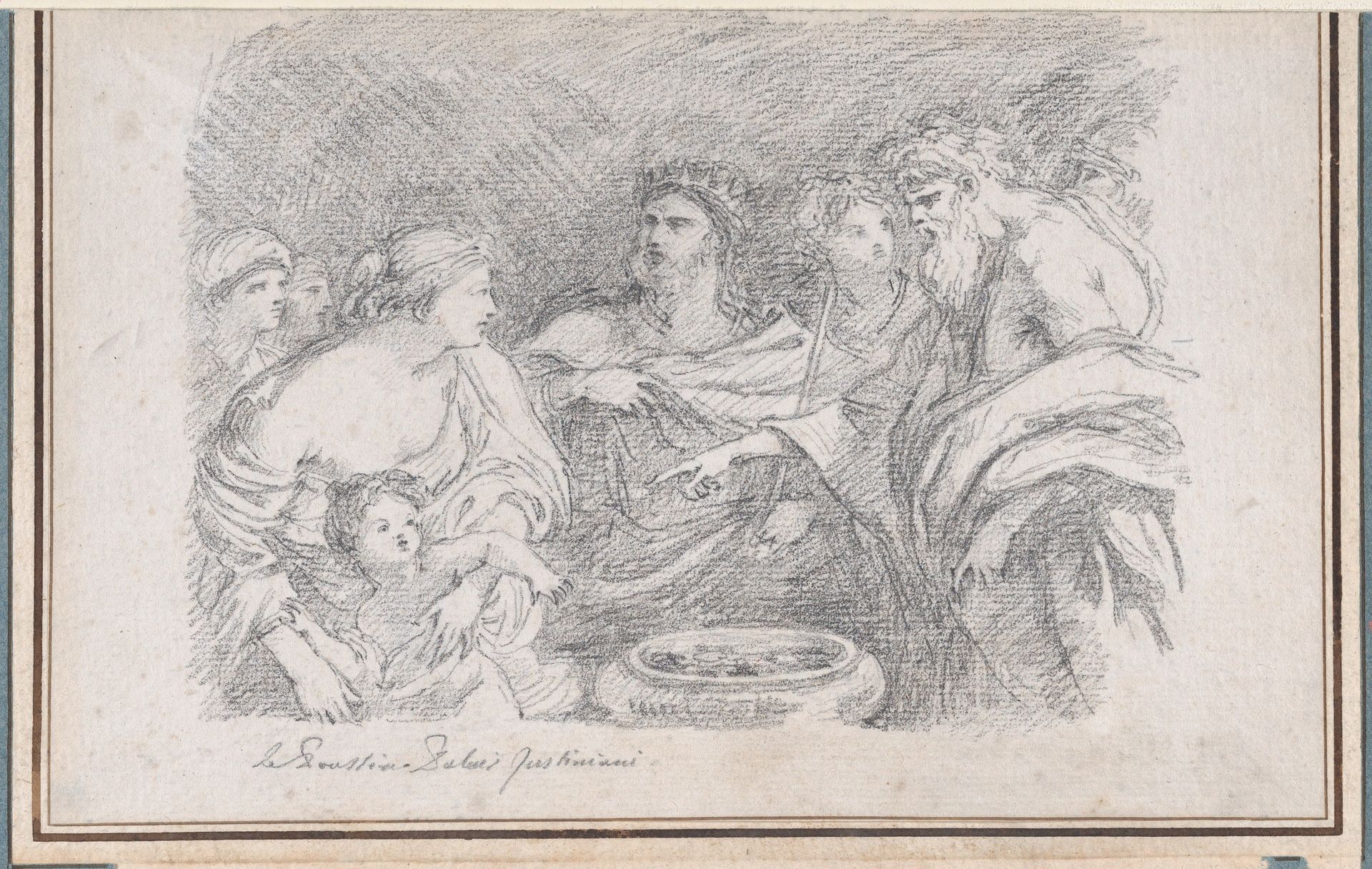 The Infant Moses before Pharaoh, after Giovanni Battista Ruggieri by Jean Robert Ango