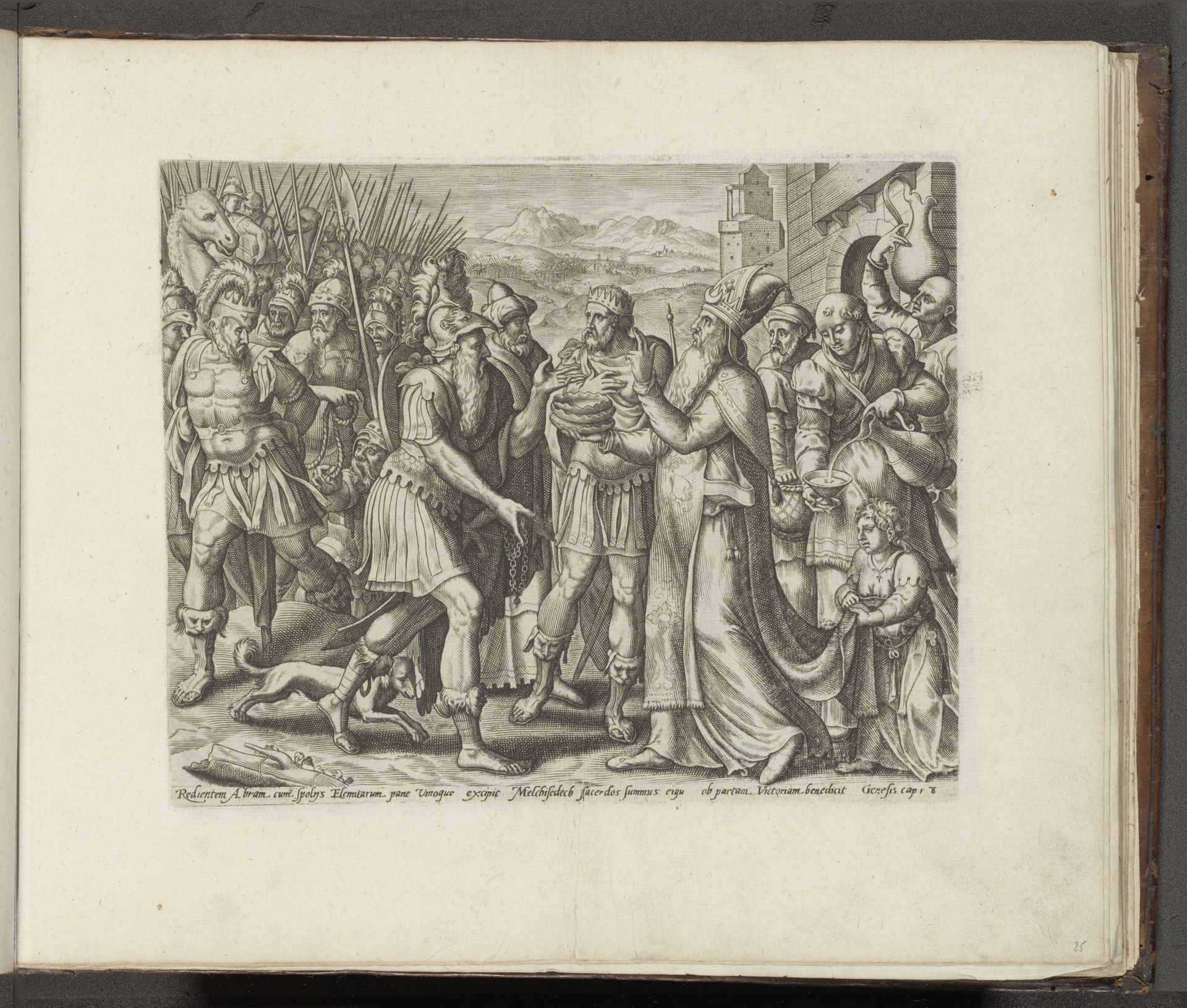 Abrahams ontmoeting met Melchisedek by Anonymous