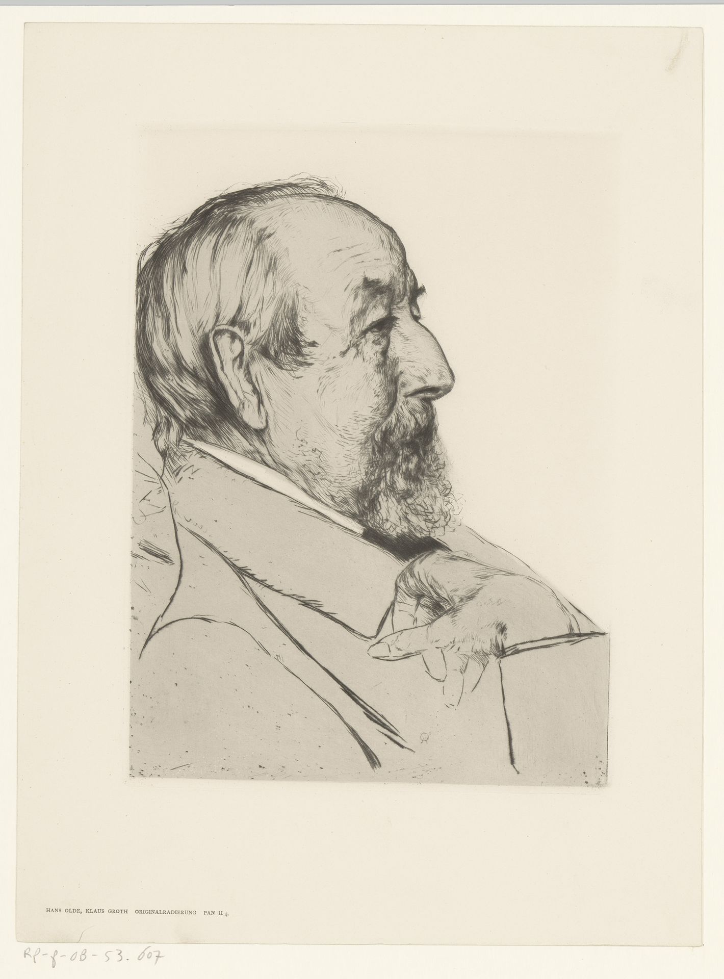 Portret van Klaus Groth by Hans Olde