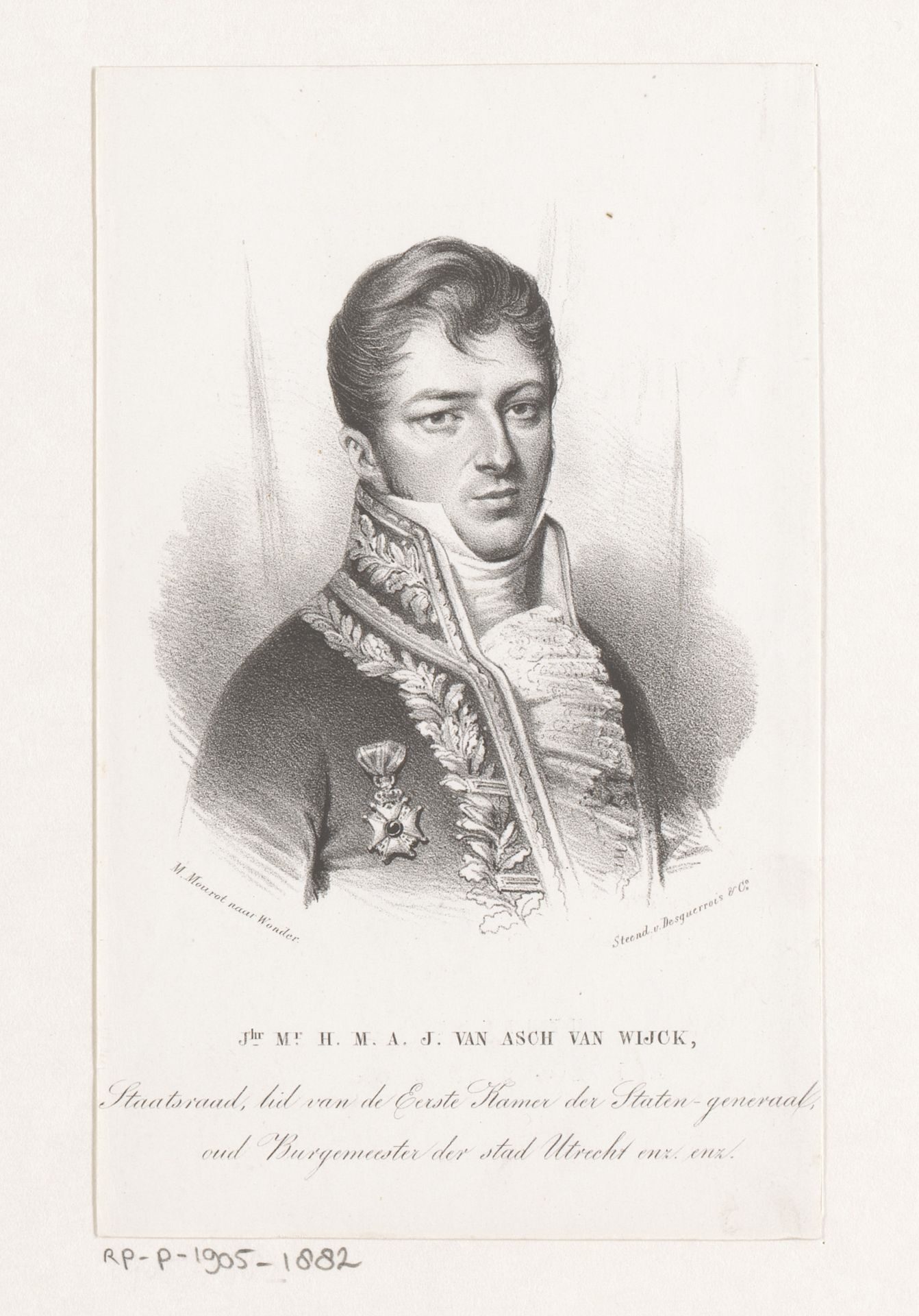 Portret van Hubert Matthijs Adriaan Jan van Asch van Wijk by Michel Mourot