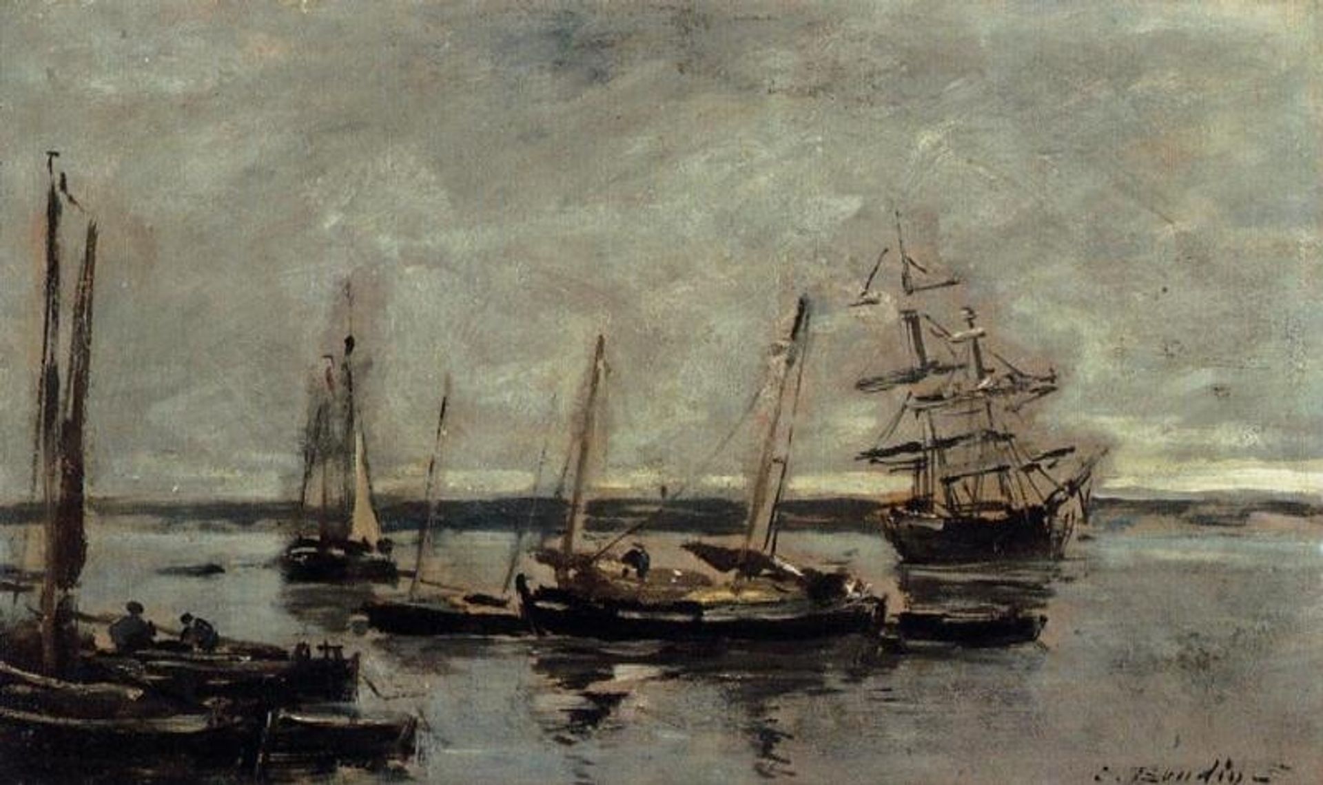 Near Camaret by Eugène Boudin