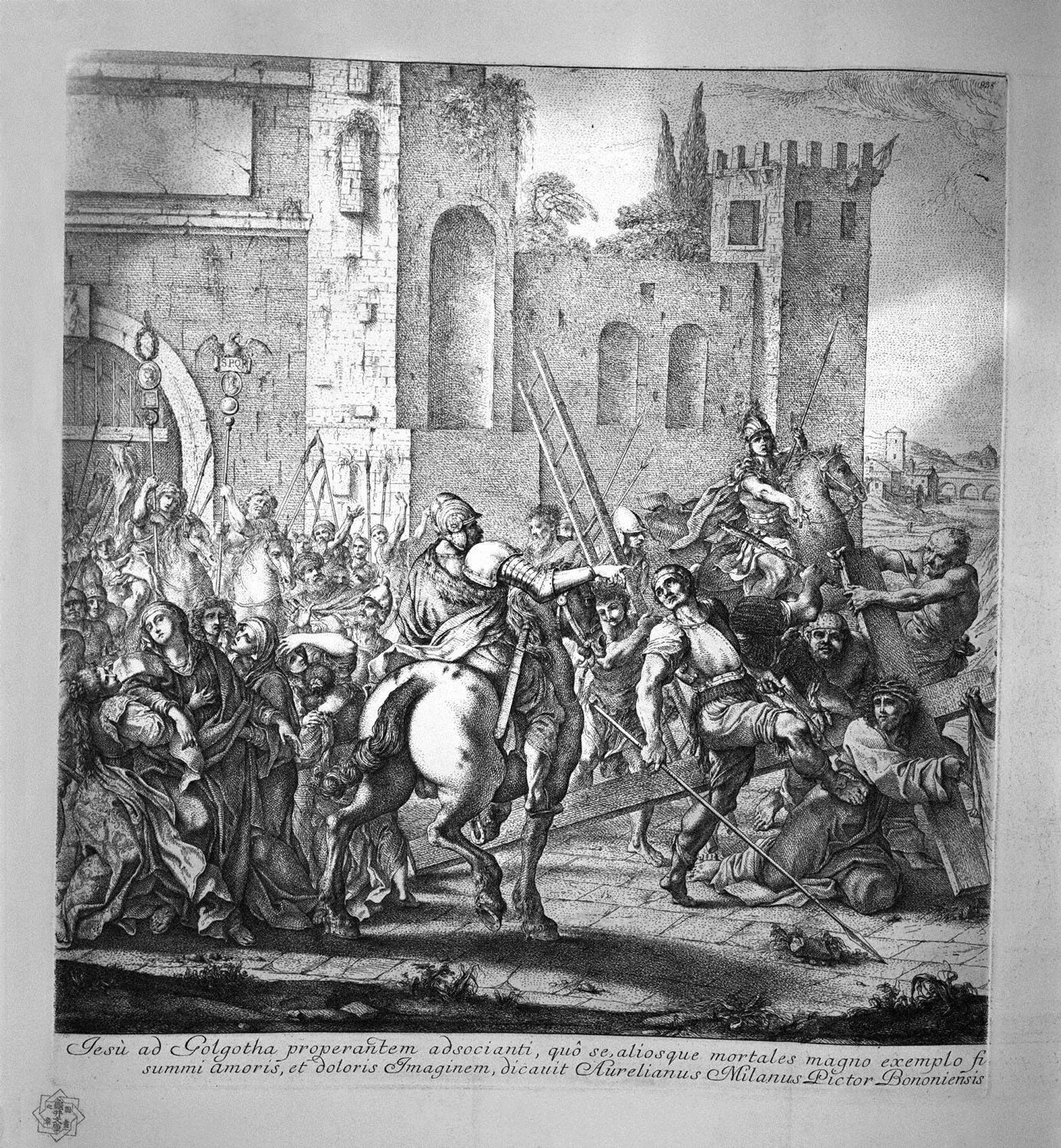 Jesus carried to Calvary by Giovanni Battista Piranesi