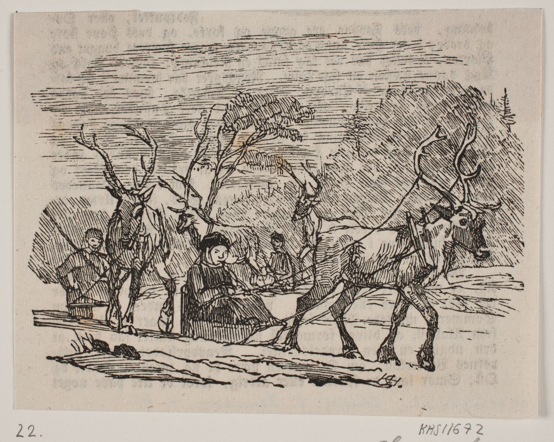 Slædekørsel med rensdyr by H. C. Henneberg