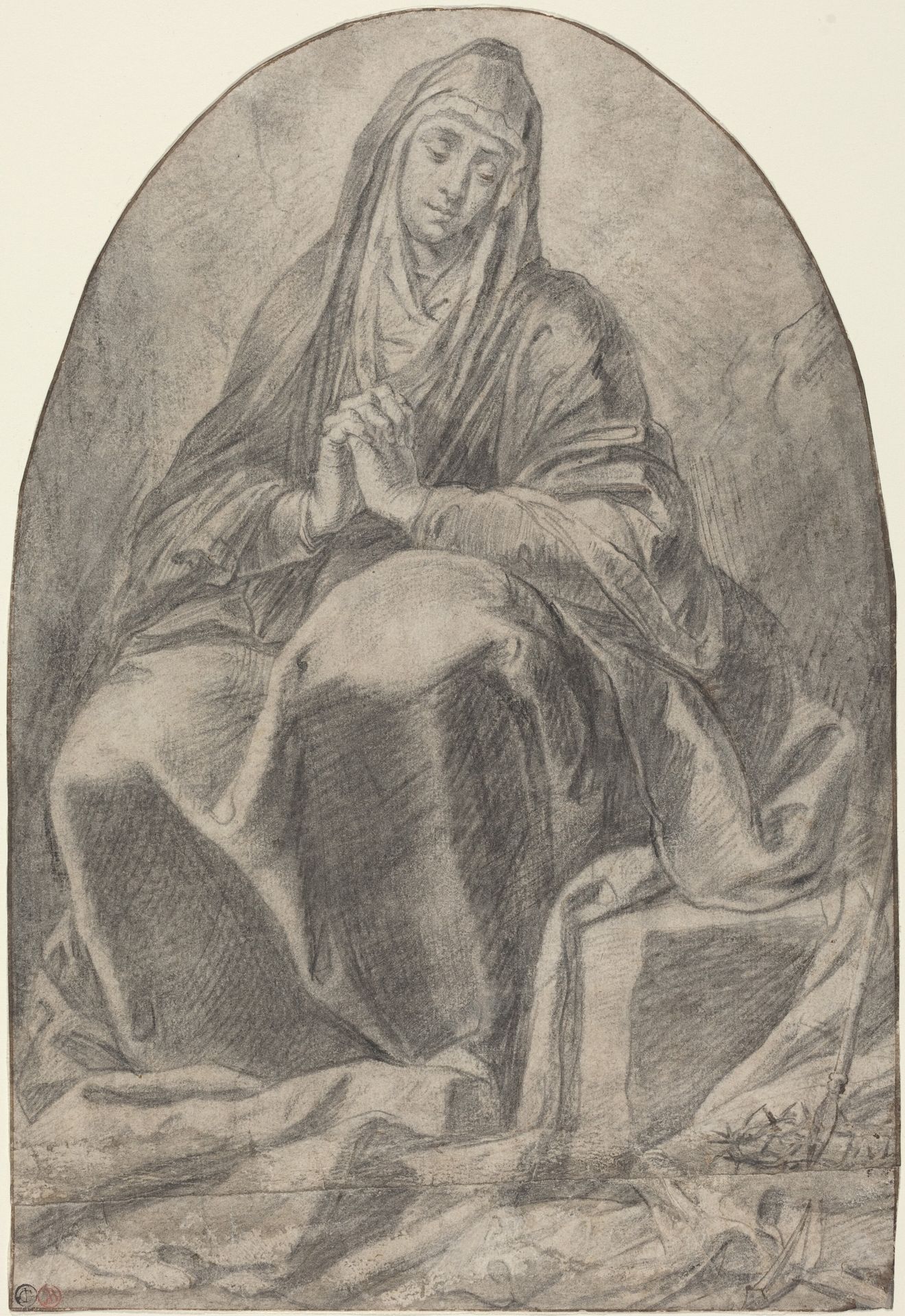 The Grieving Virgin Contemplating Instruments of the Passion by Anonymous