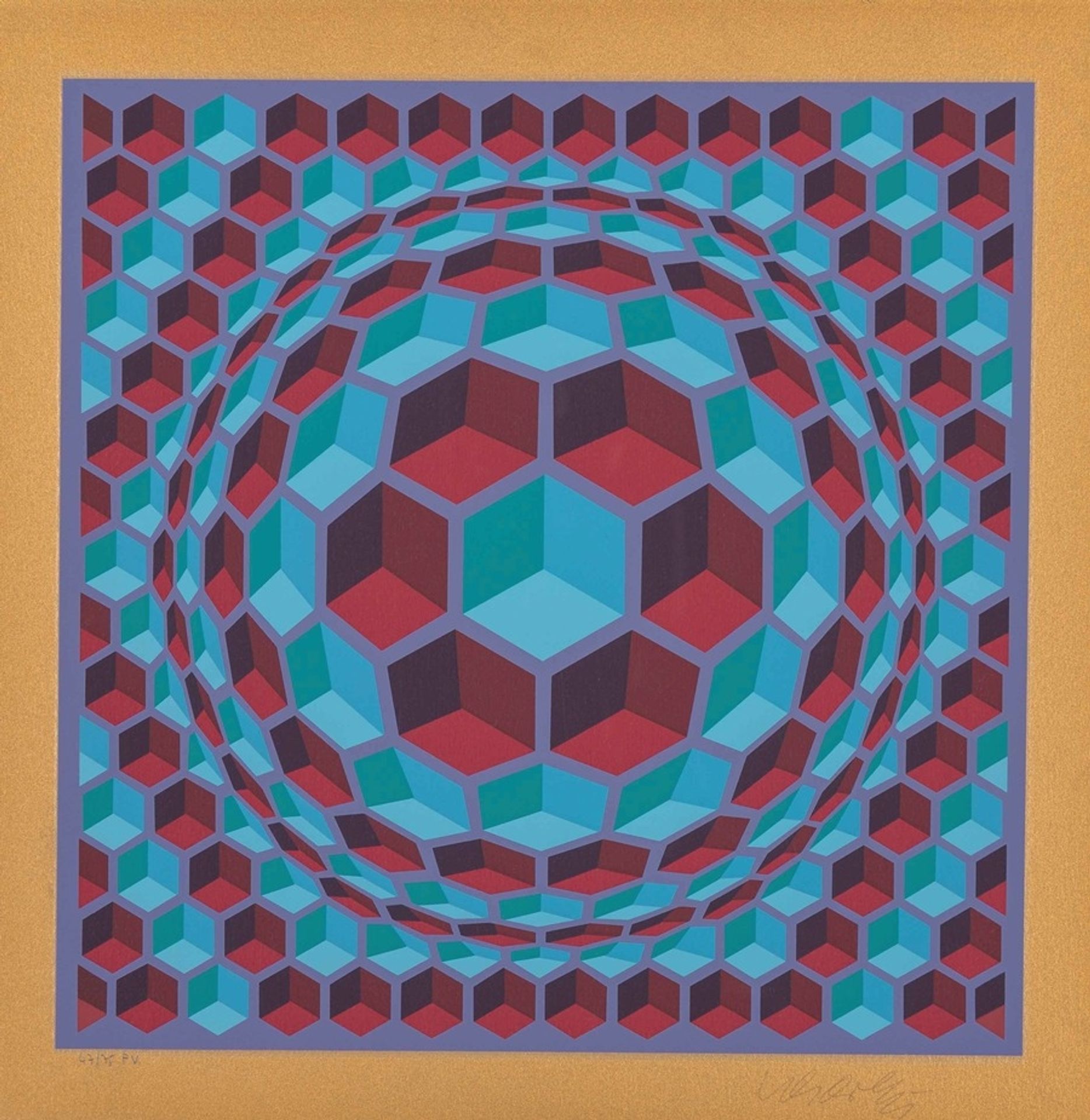 Pixix, from Homage to Vasarely II by Victor Vasarely