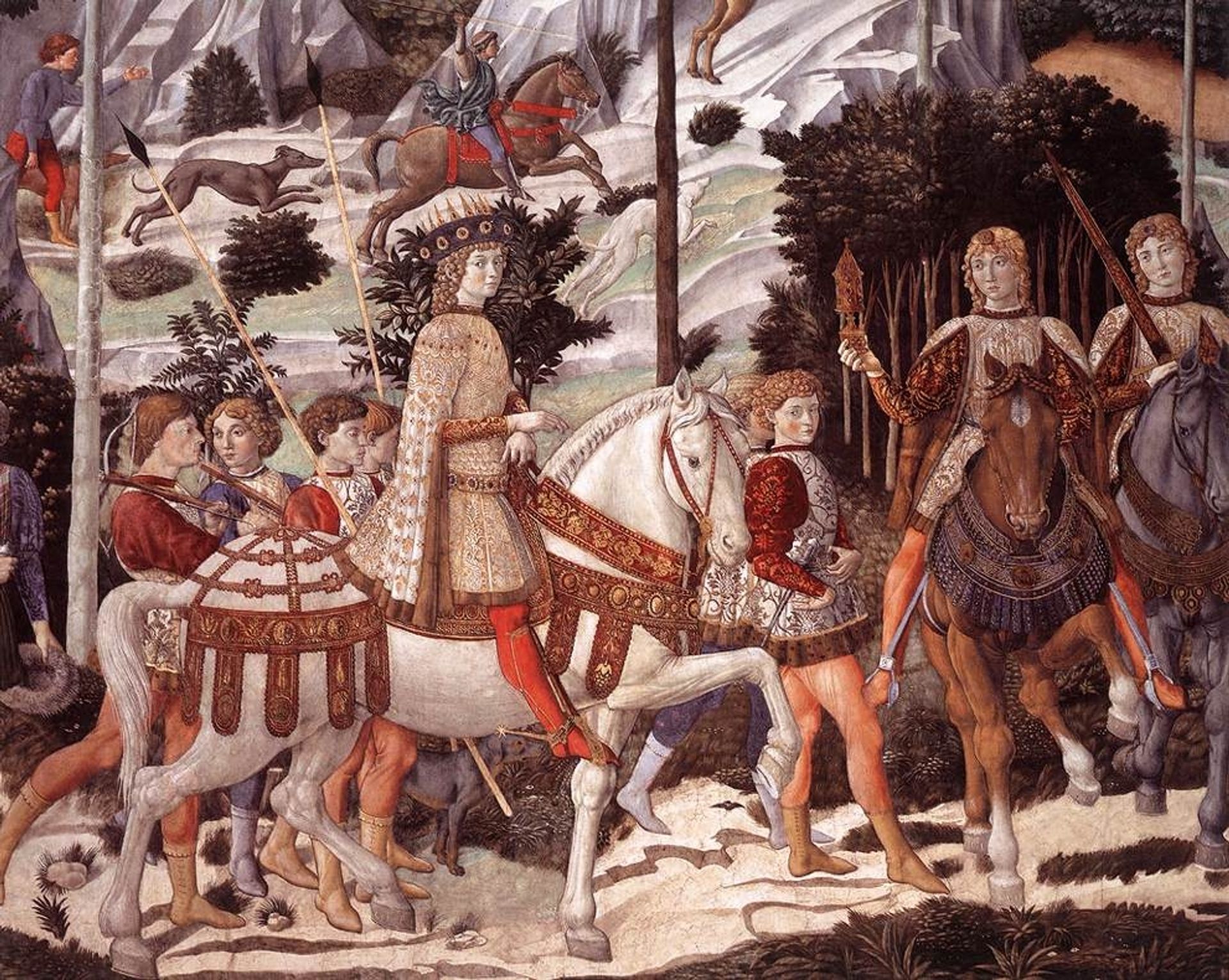 Procession of the Magus Balthazar (detail) by Benozzo Gozzoli