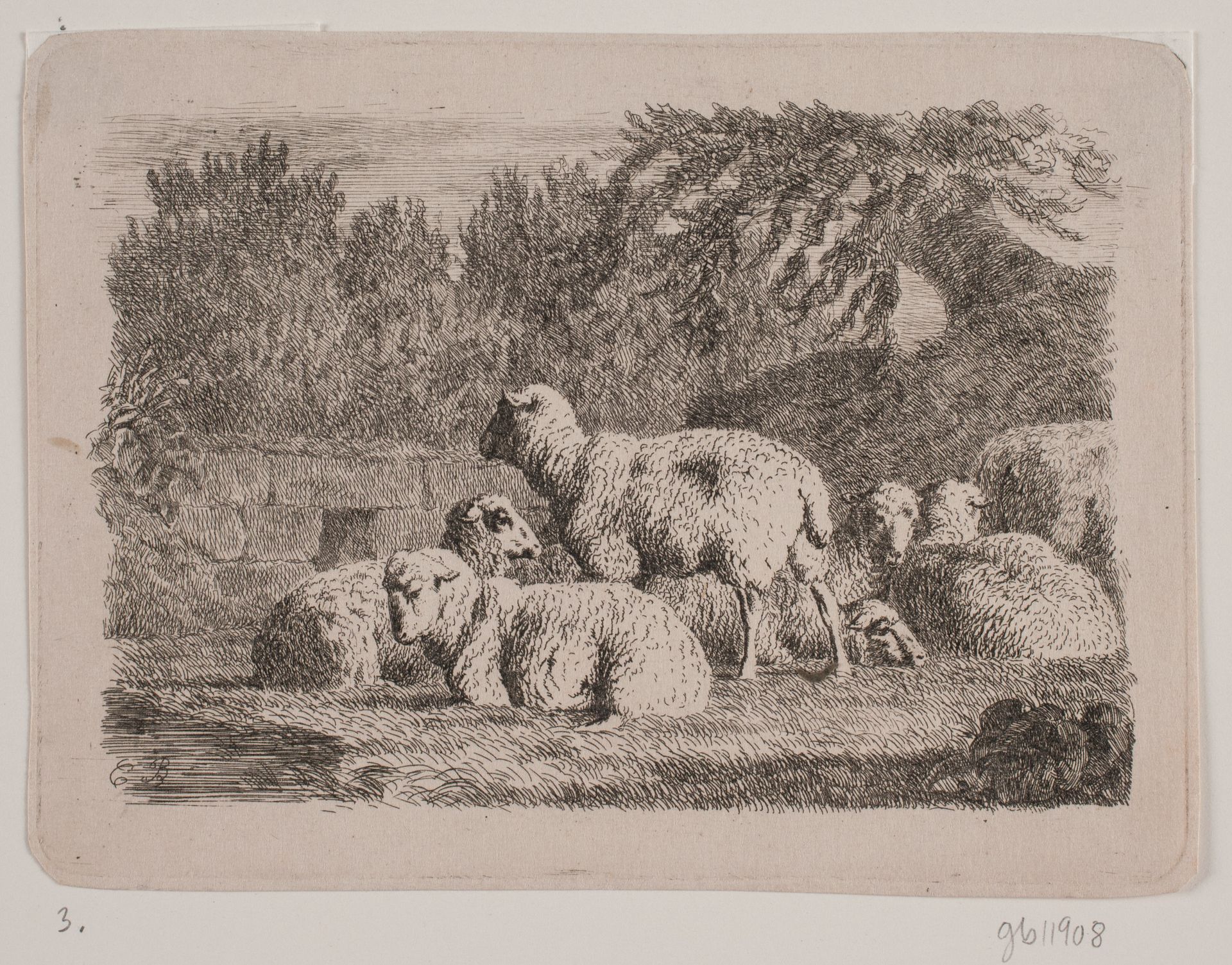 Hvilende får by Carl Frederik Bartsch
