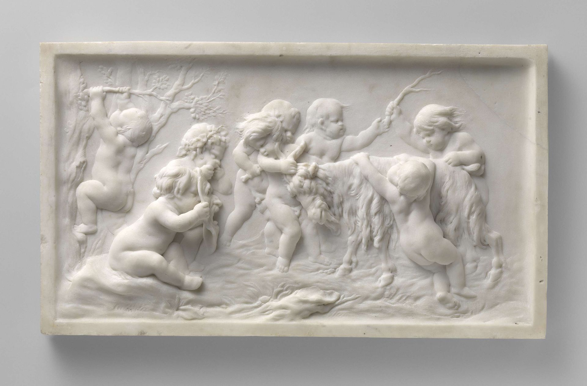 Bachanal of Eight Putti with a goat by François Du Quesnoy