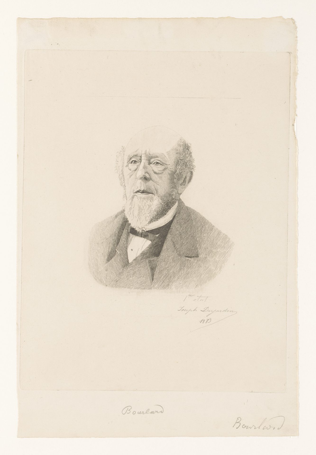 Portret van een onbekende man, mogelijk Bourlard by Joseph Dujardin