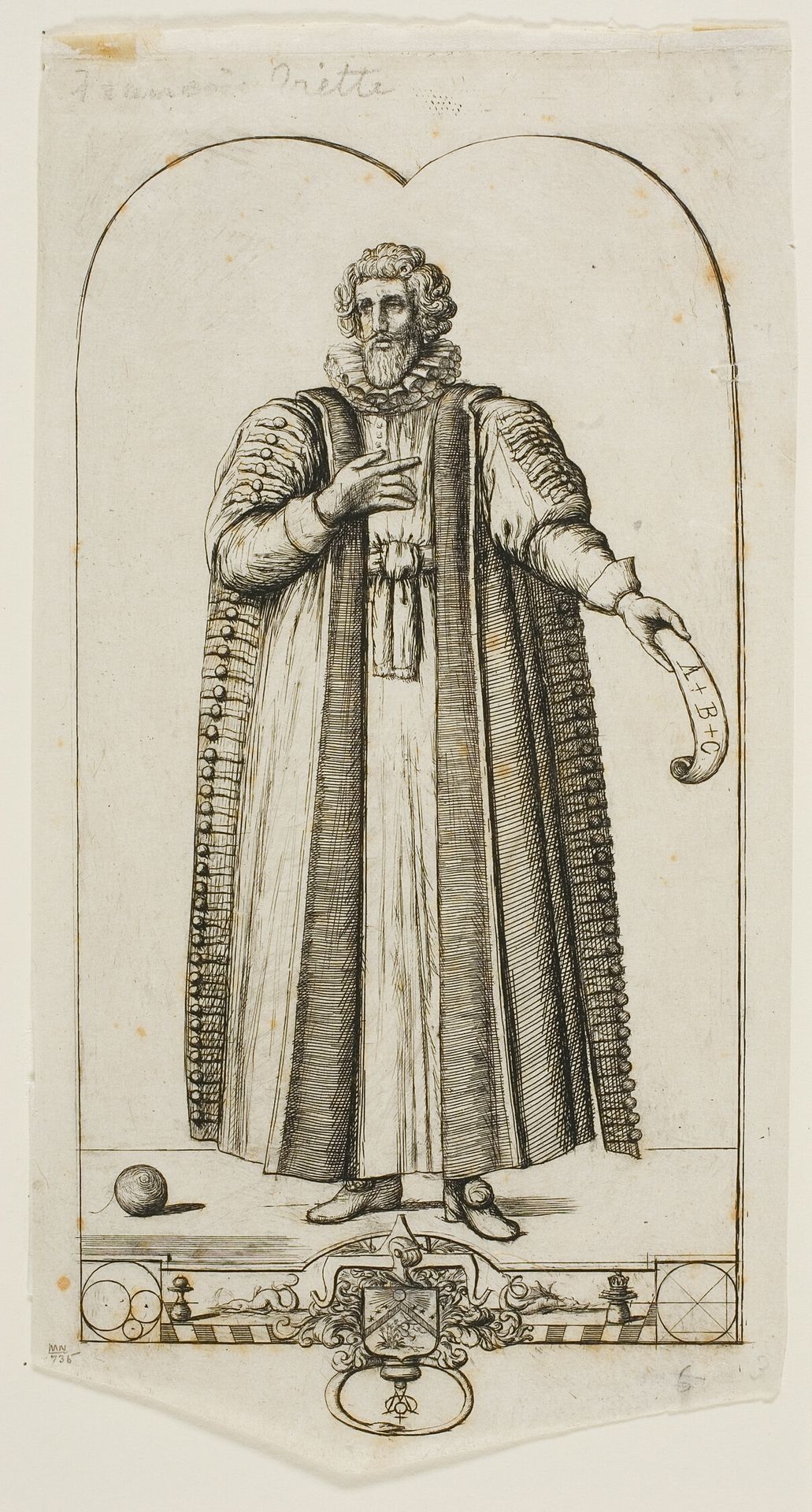 Portrait of François Viète by Charles Meryon