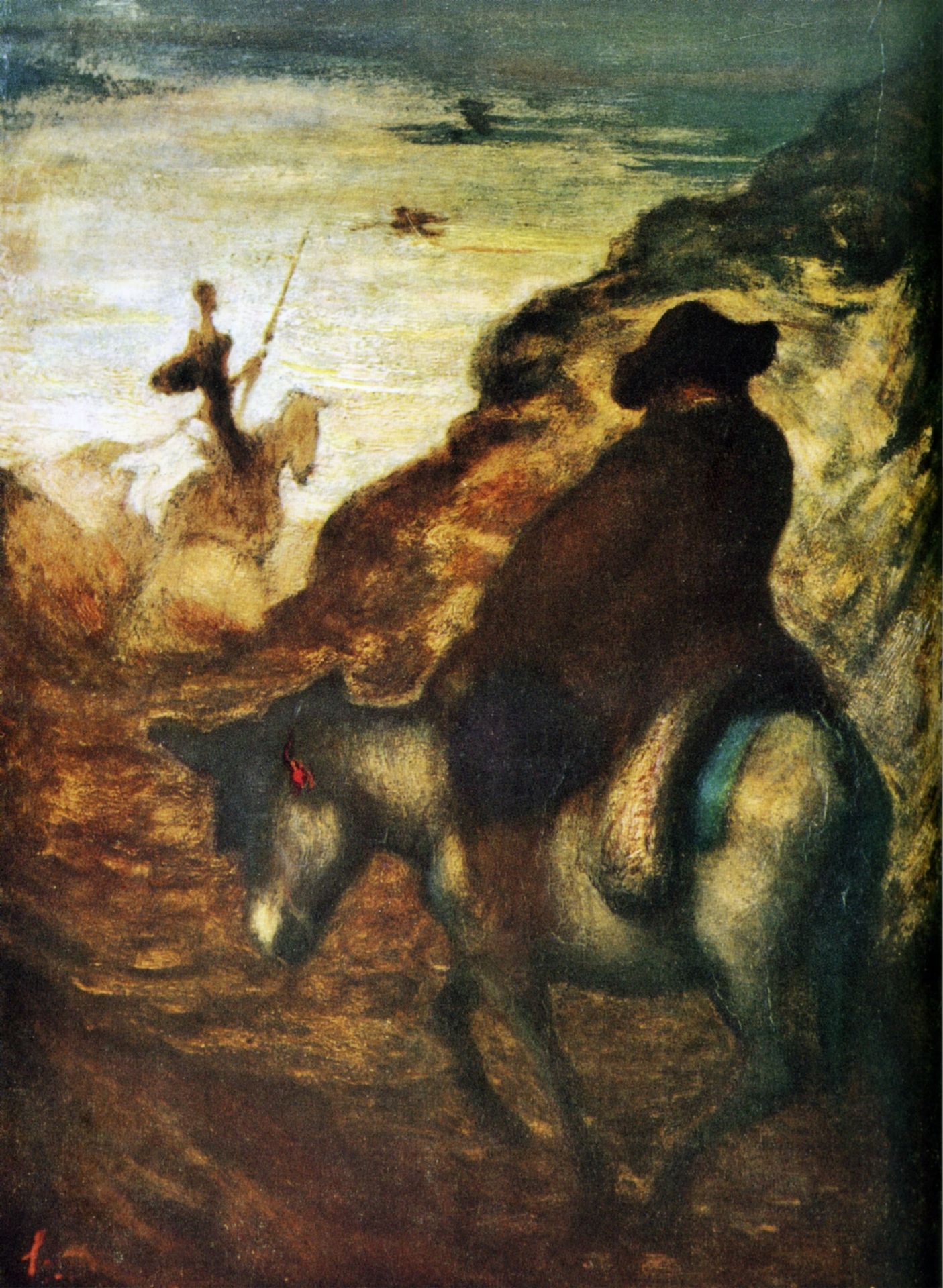 Don Quixote and Sancho Pansa by Honoré Daumier