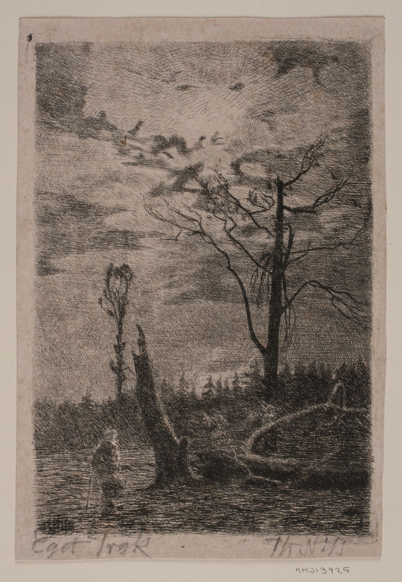 Skovrydning. Aften by Thorvald Niss