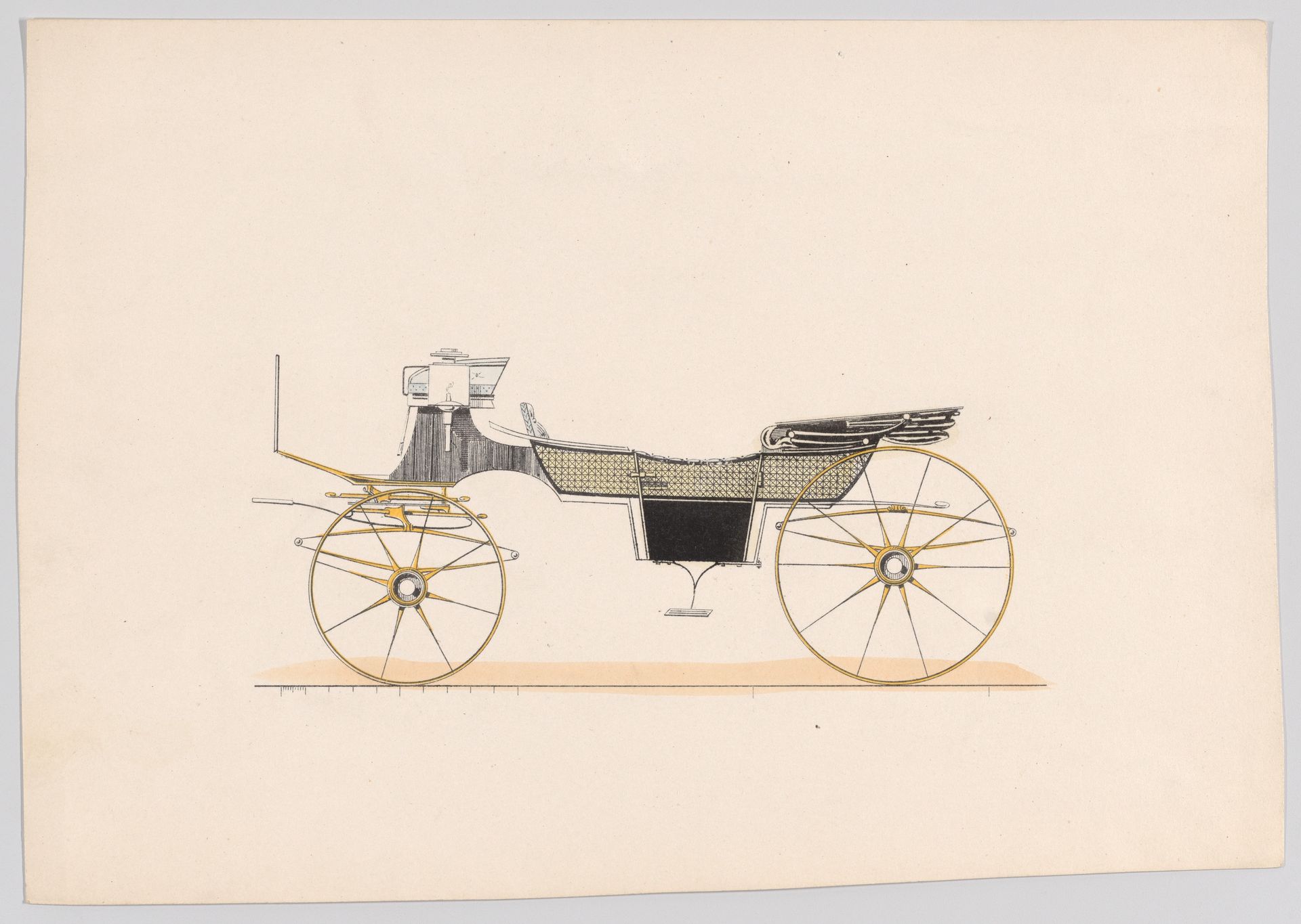 Design for Vis-A-Vis/Sociable Carriage by Anonymous