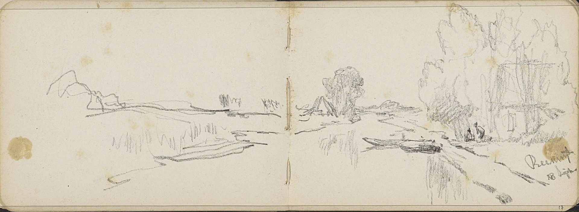 Huis langs een vaart te Reeuwijk by Willem Cornelis Rip