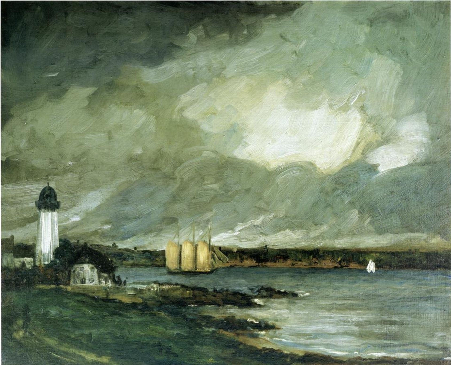 Pequot Light House, Connecticut Coast by Robert Henri