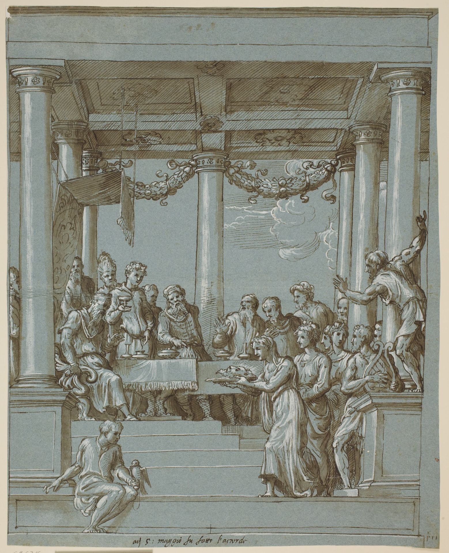 Herod’s banquet by Domenico Campagnola