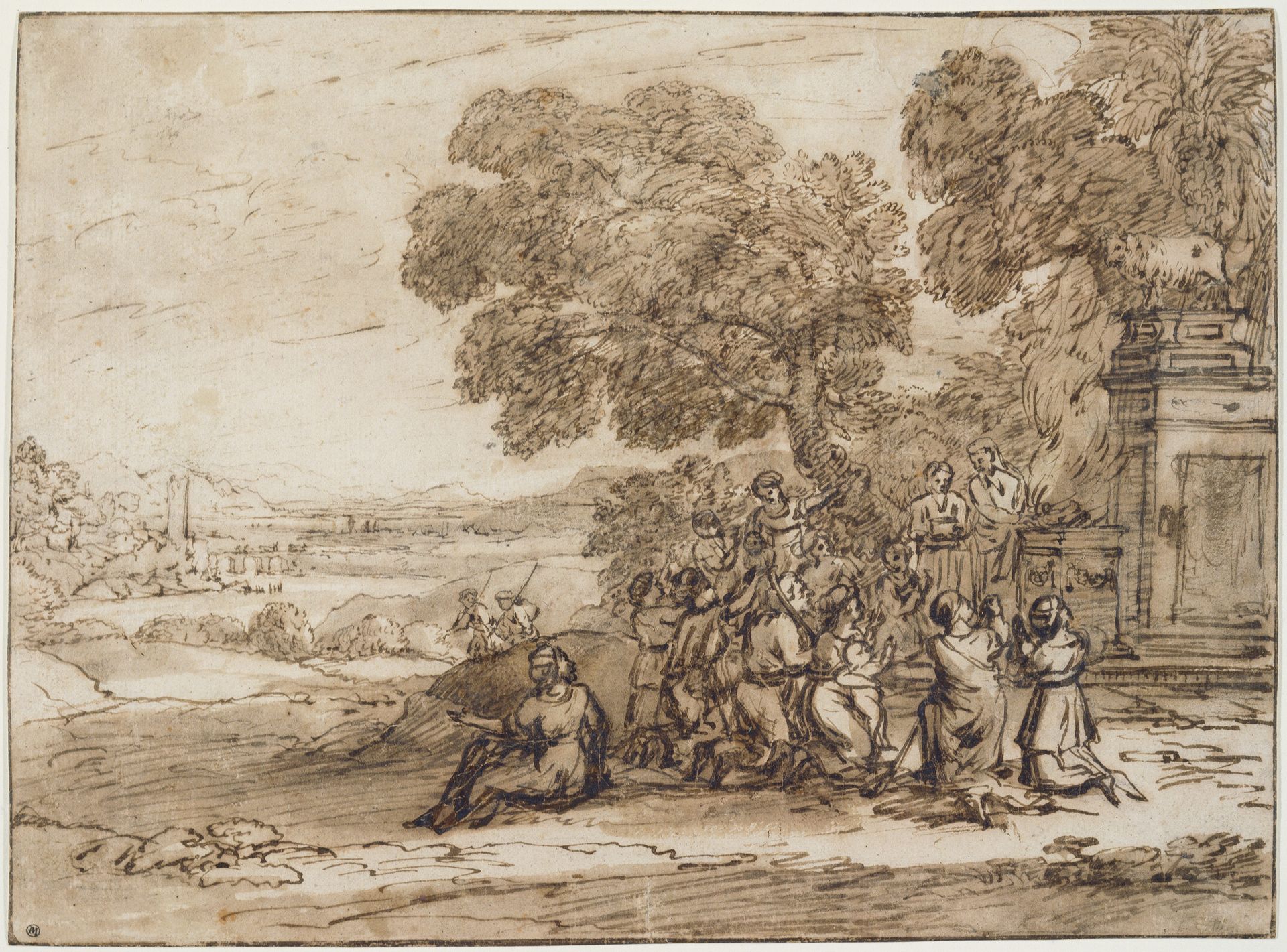 Die Anbetung des Goldenen Kalbes by Claude Lorrain