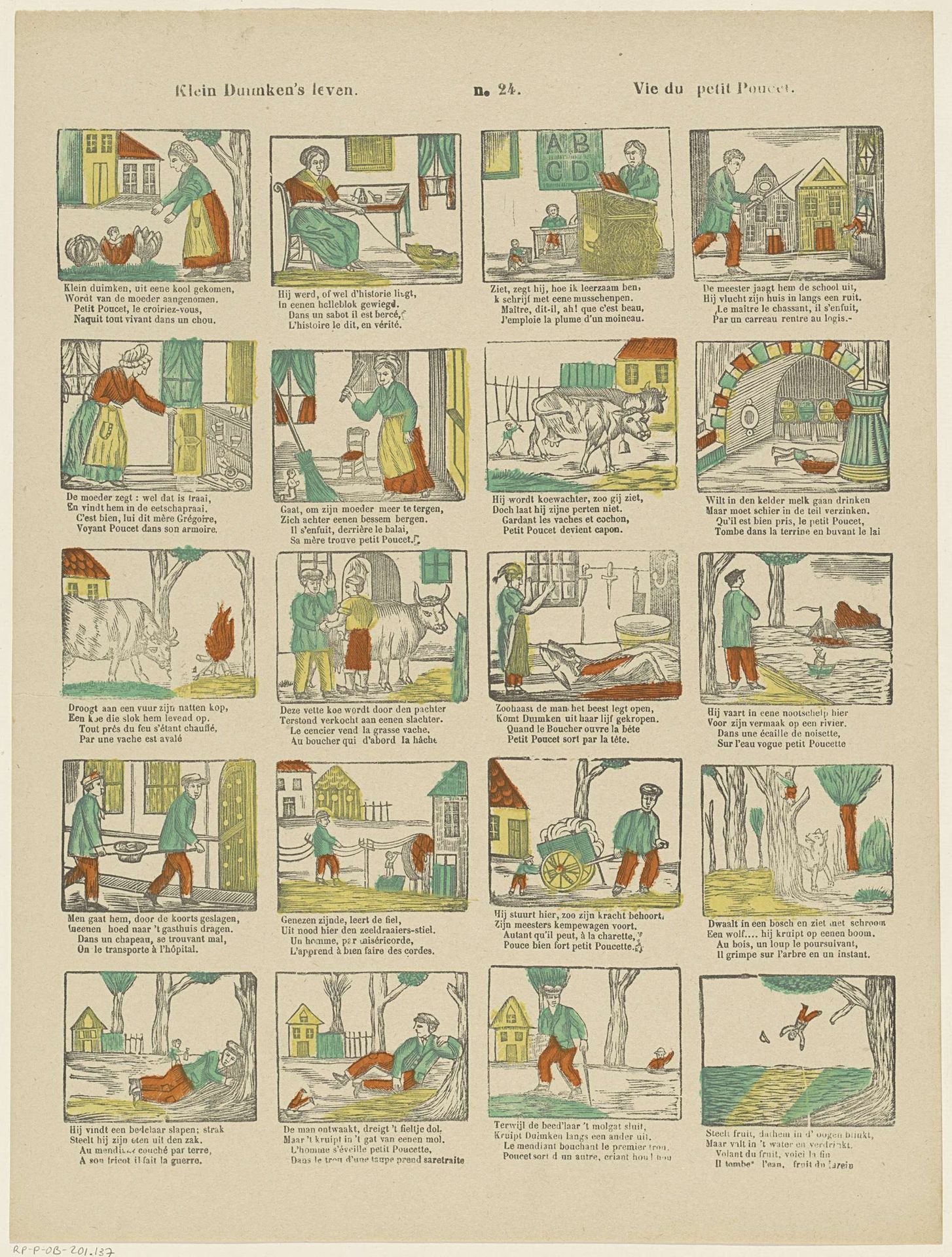 Klein Duimken's leven / Vie du petit Poucet by Franciscus Antonius Beersmans