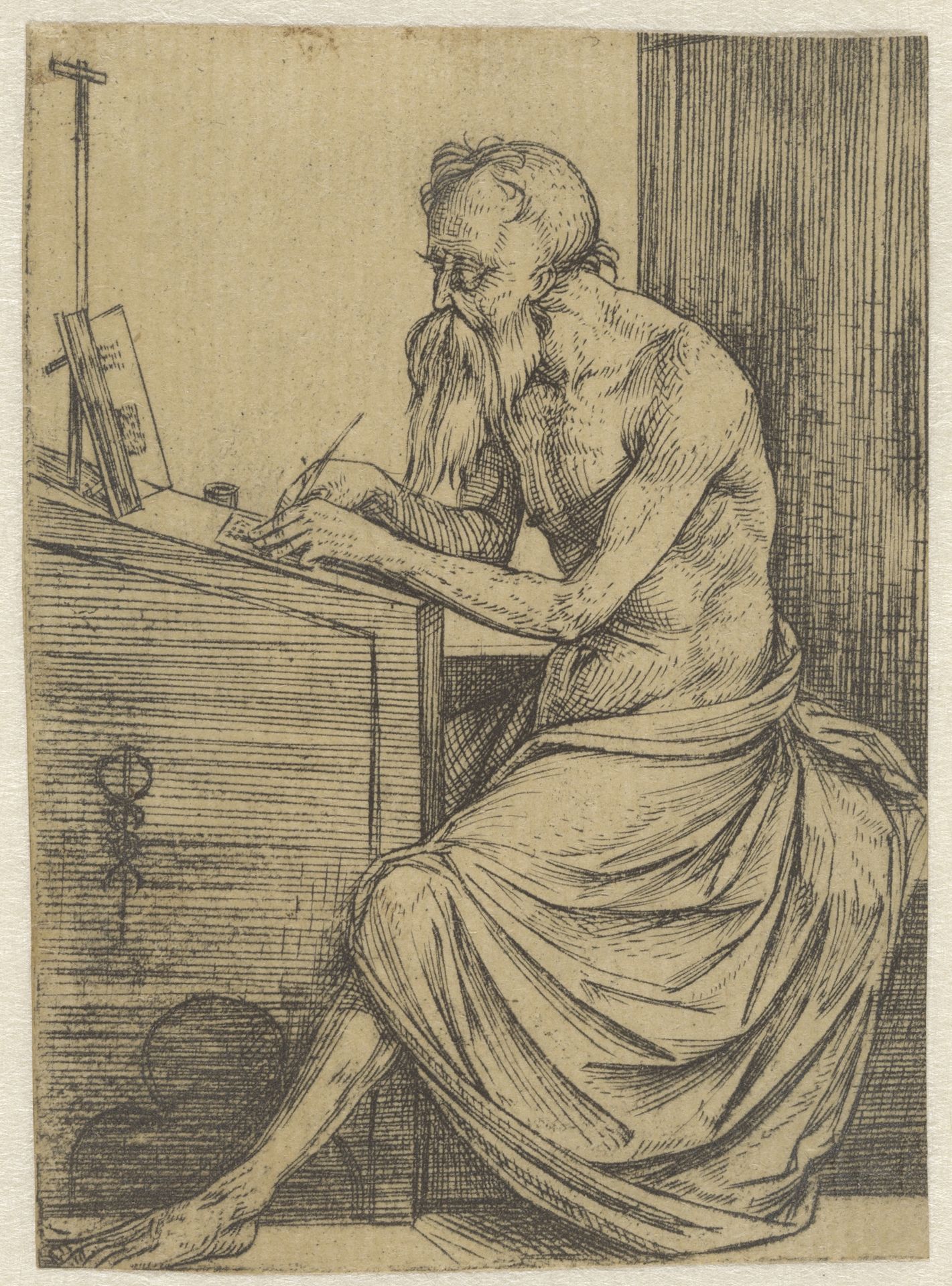 Heilige Hieronymus in zijn studeervertrek by Jacopo de' Barbari