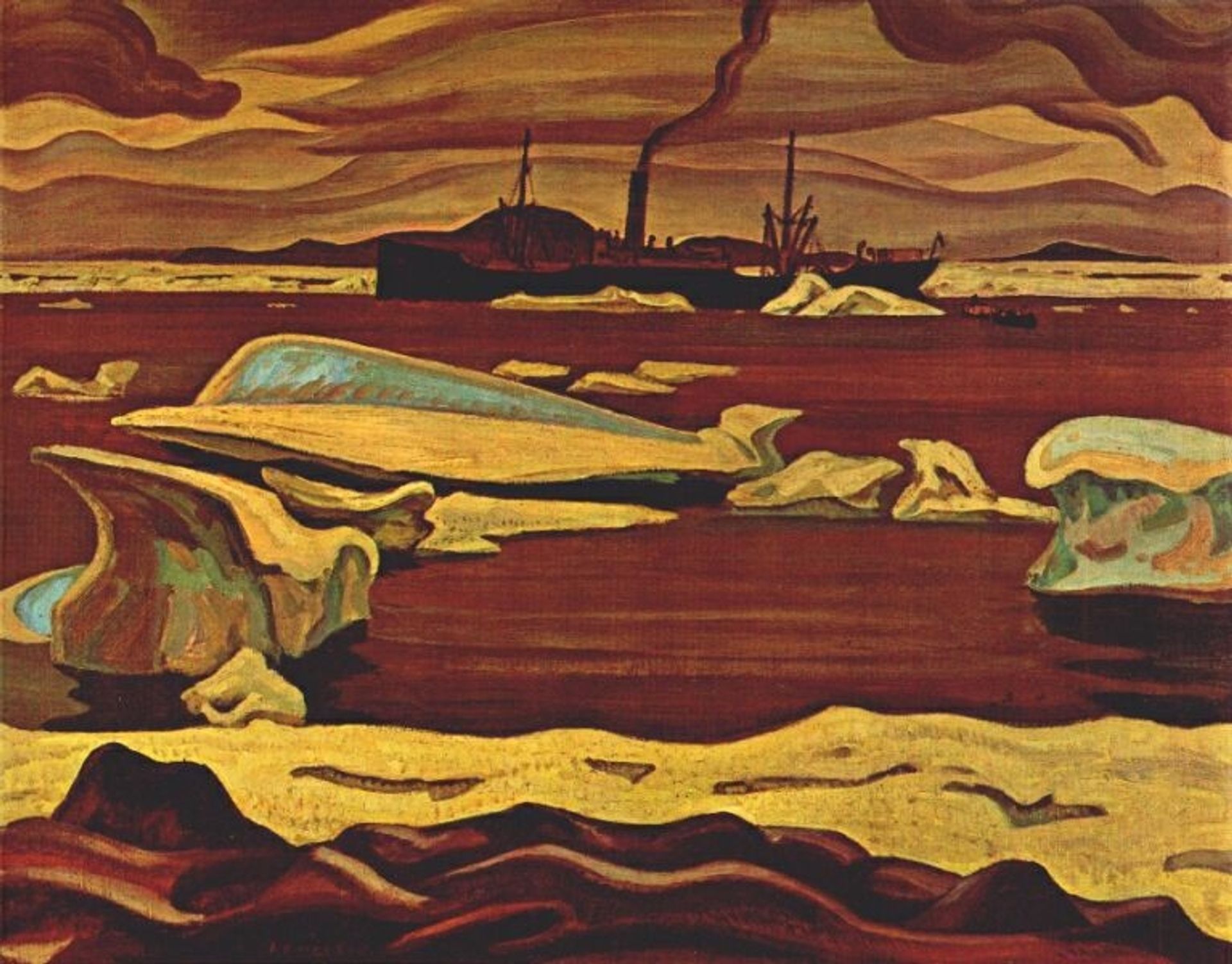 The Beothic at Bache Post, Ellesmere Island by A.Y. Jackson