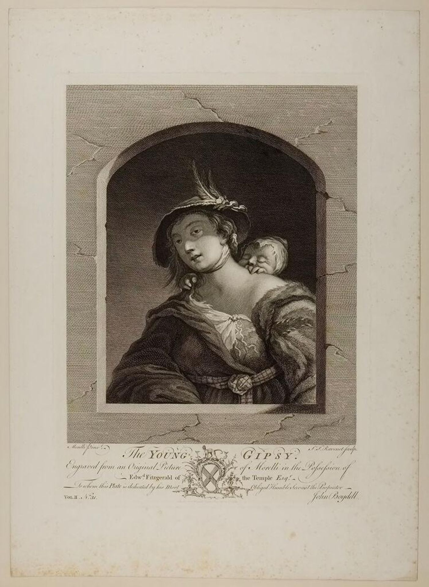 The Young Gipsy by Simon FranÃ§ois Ravenet, the Elder