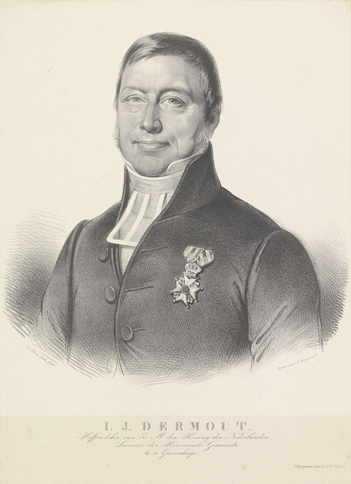 Portret van Isaäc Johannes Dermout by Isaac Cornelis Elink Sterk