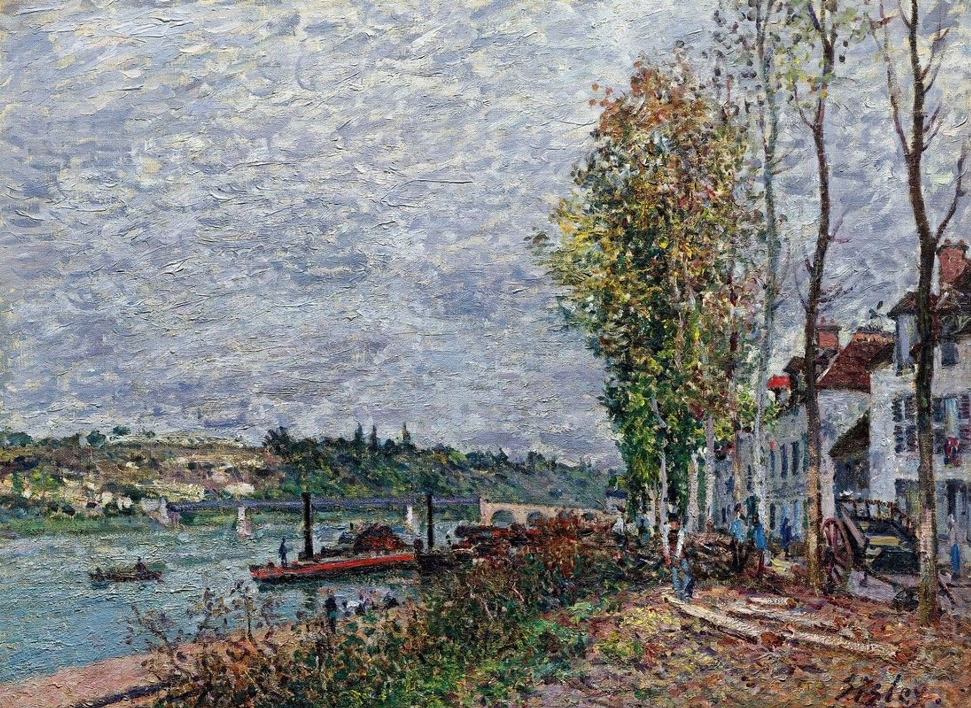 Jour De Brouillard À Saint-Mammès by Alfred Sisley