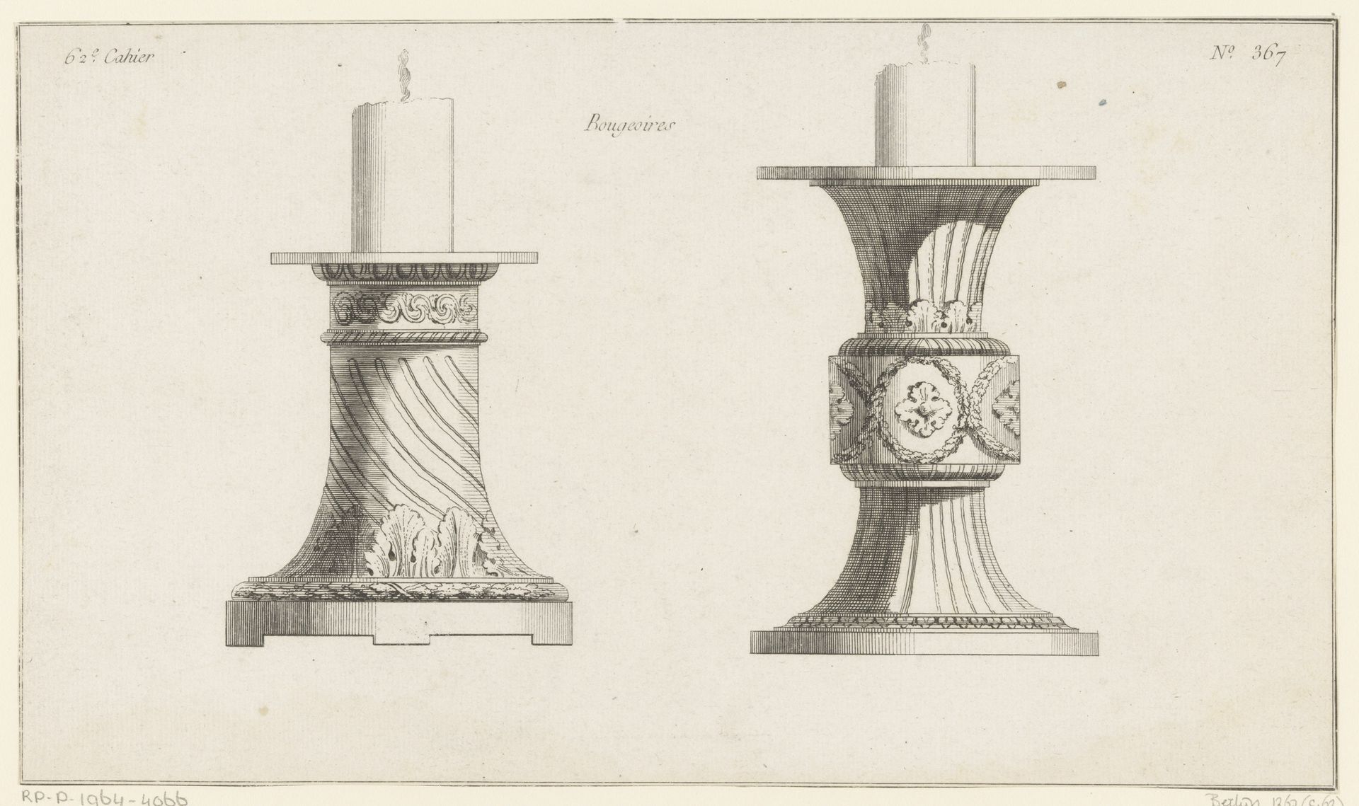 Kandelaars met bladmotieven by Jean Pelletier