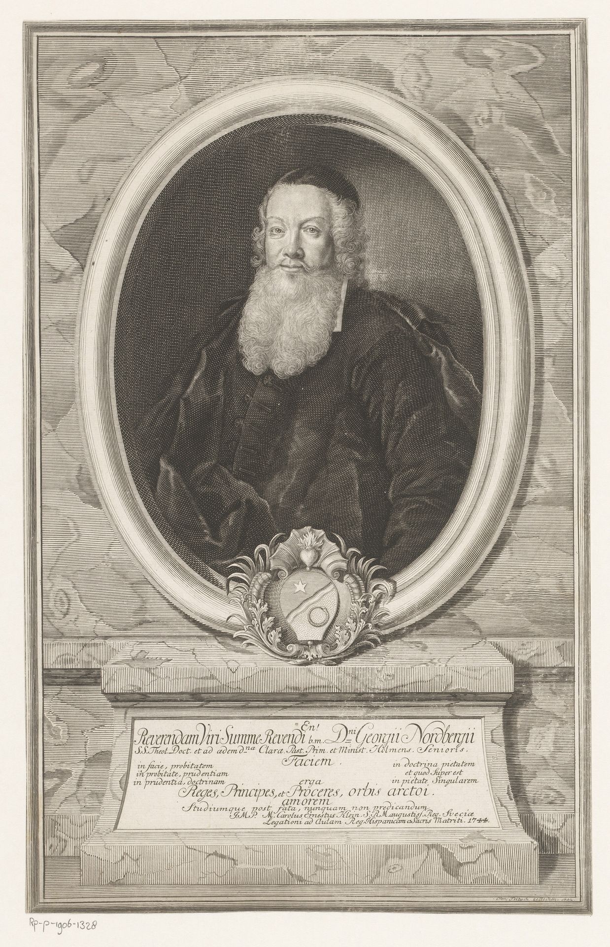 Portret van Jöran Andersson Nordberg by Christian Fritzsch
