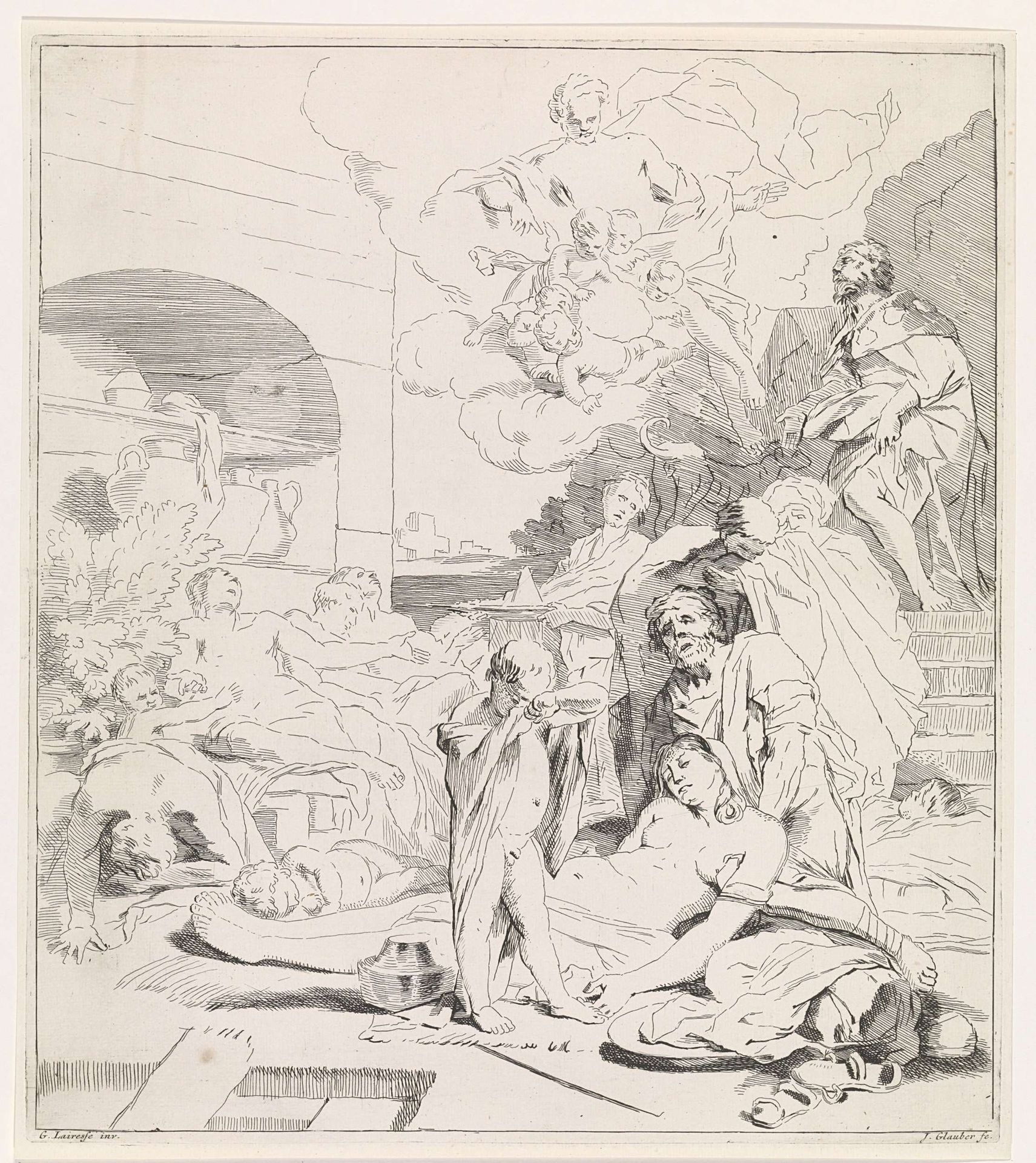 Smeekbede van de heilige Rochus by Johannes Glauber