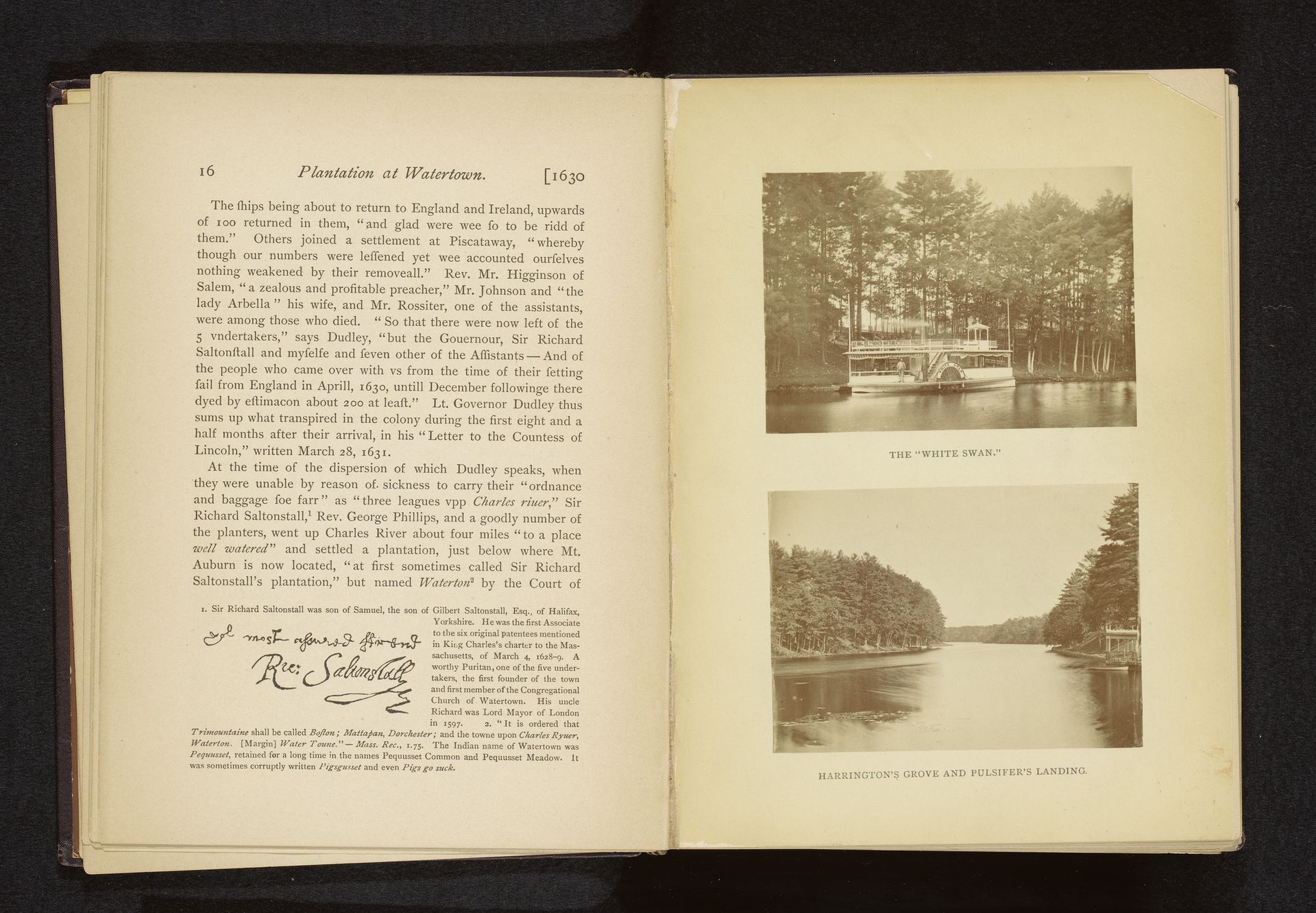Gezicht op een veerboot op een rivier by Thomas R. Lewis