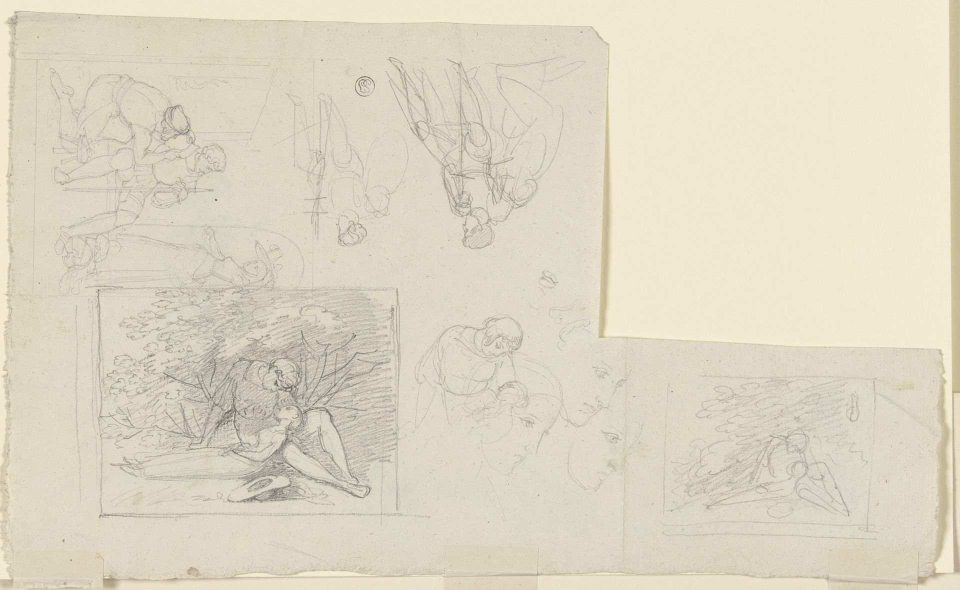 Composition sketches by Gustav Heinrich Naeke