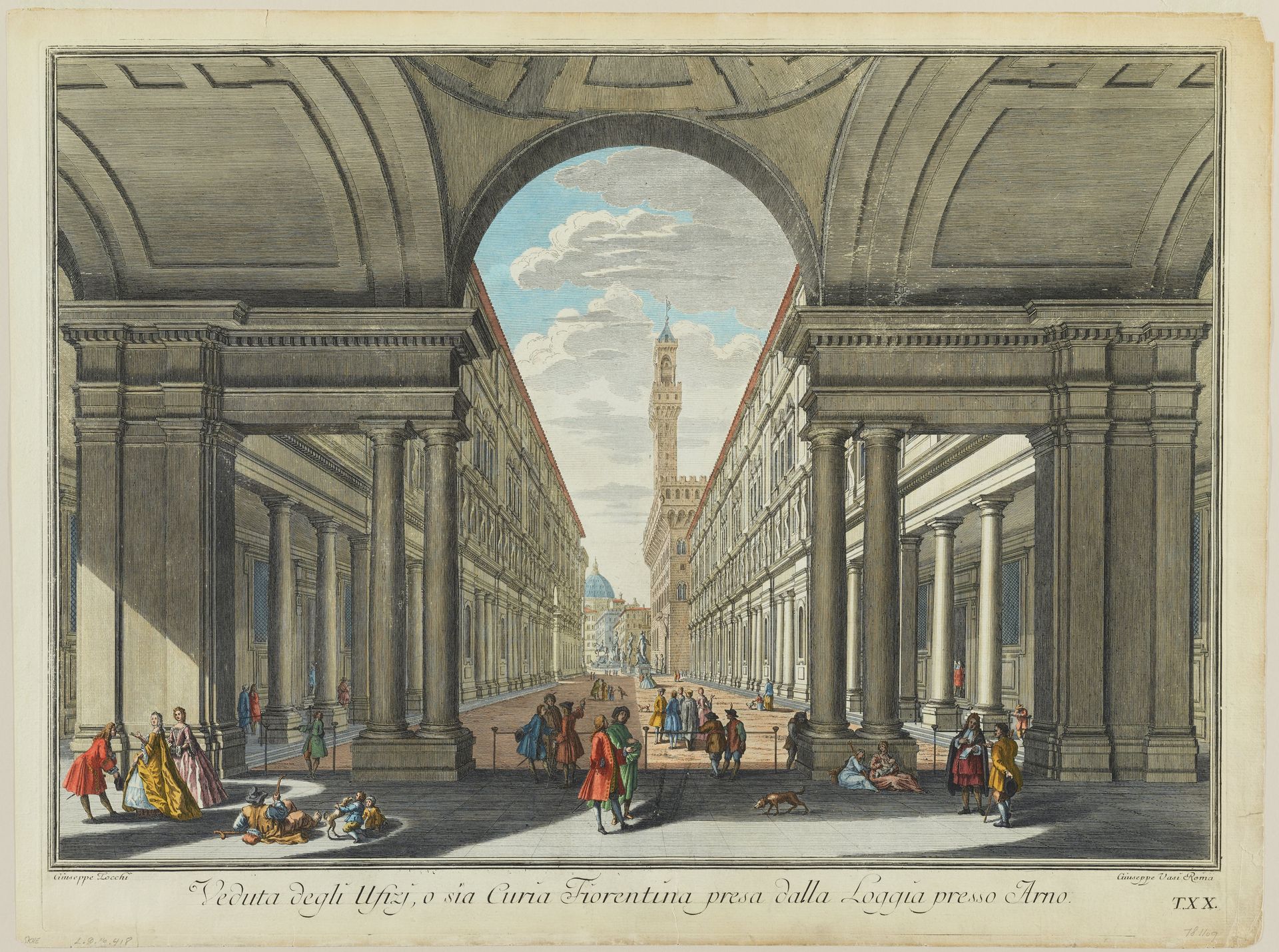 Veduta degli Uffizi by Giuseppe Vasi