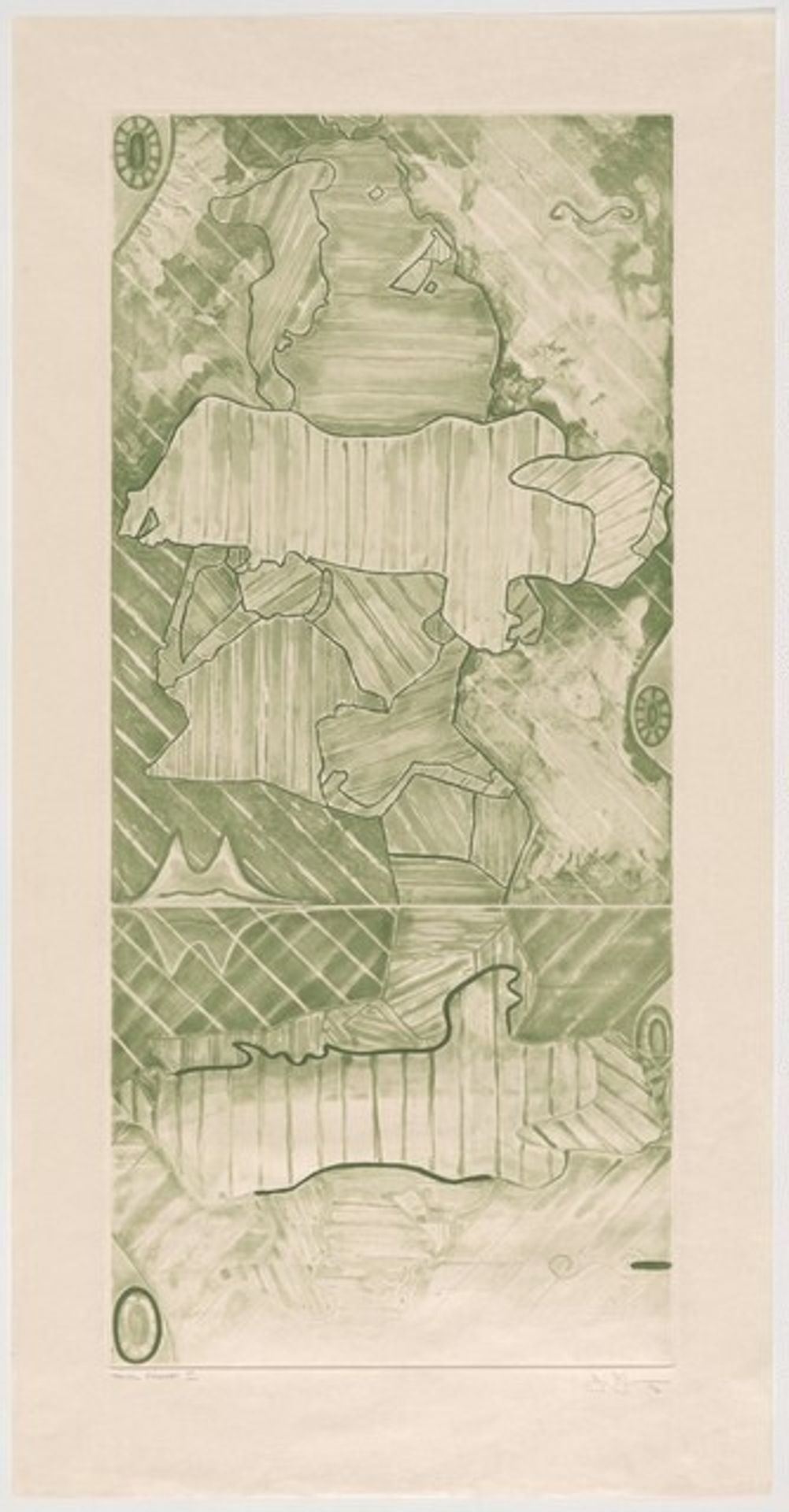 Green Angel 2 [trial proof I] by Jasper Johns