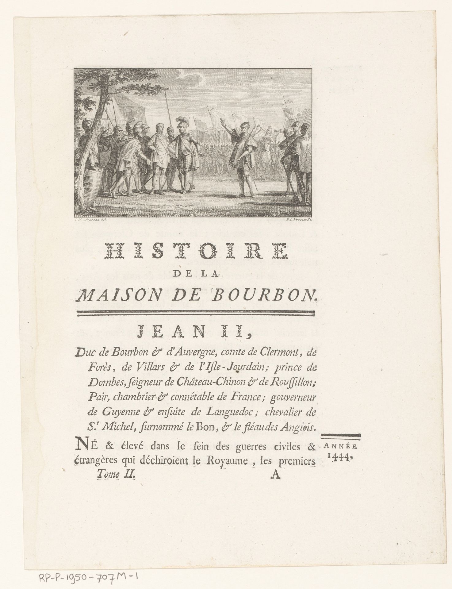 Jan II van Bourbon tijdens de belegering van Metz by Benoit Louis Prevost