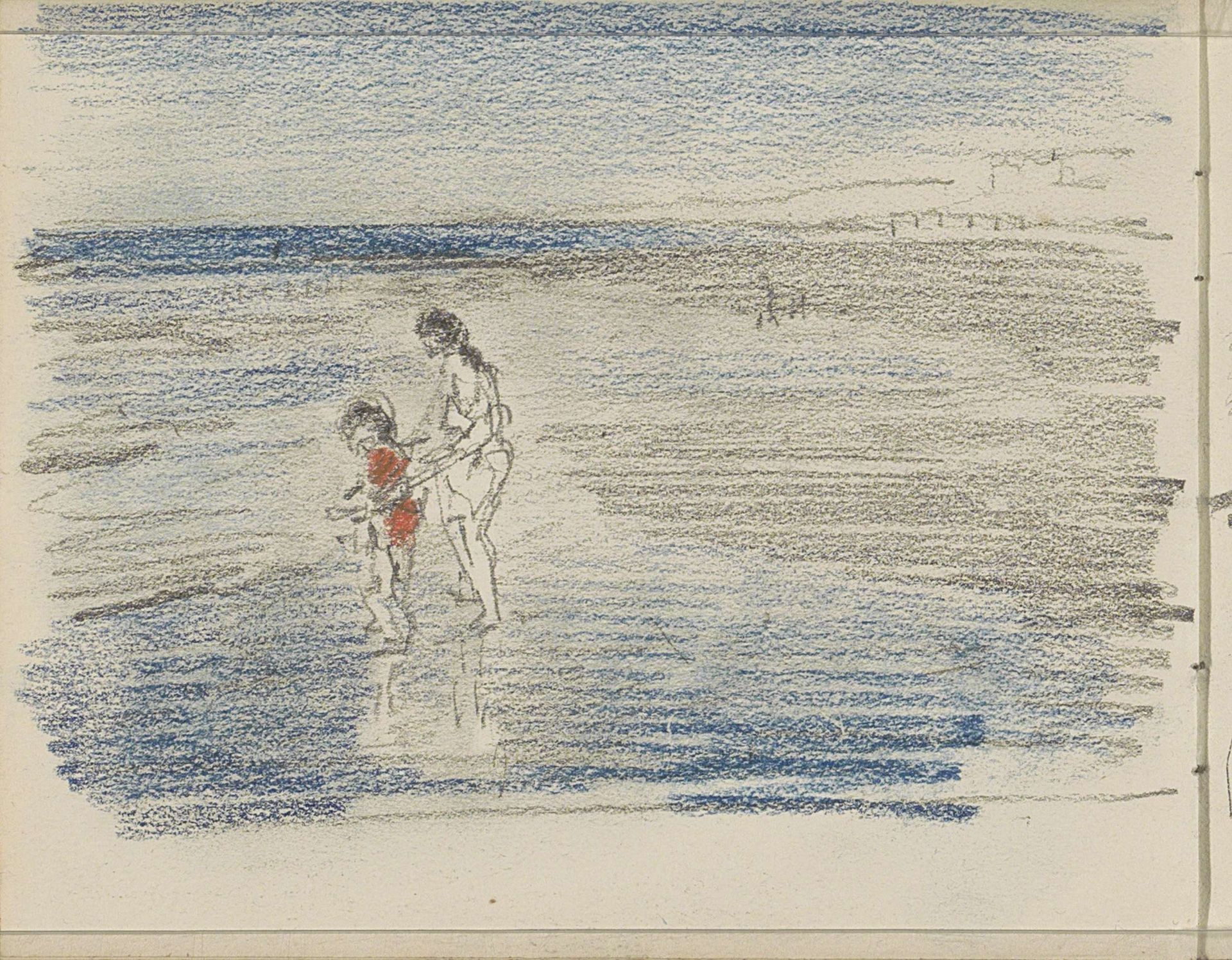 Figuren in zee by Johan Antonie de Jonge