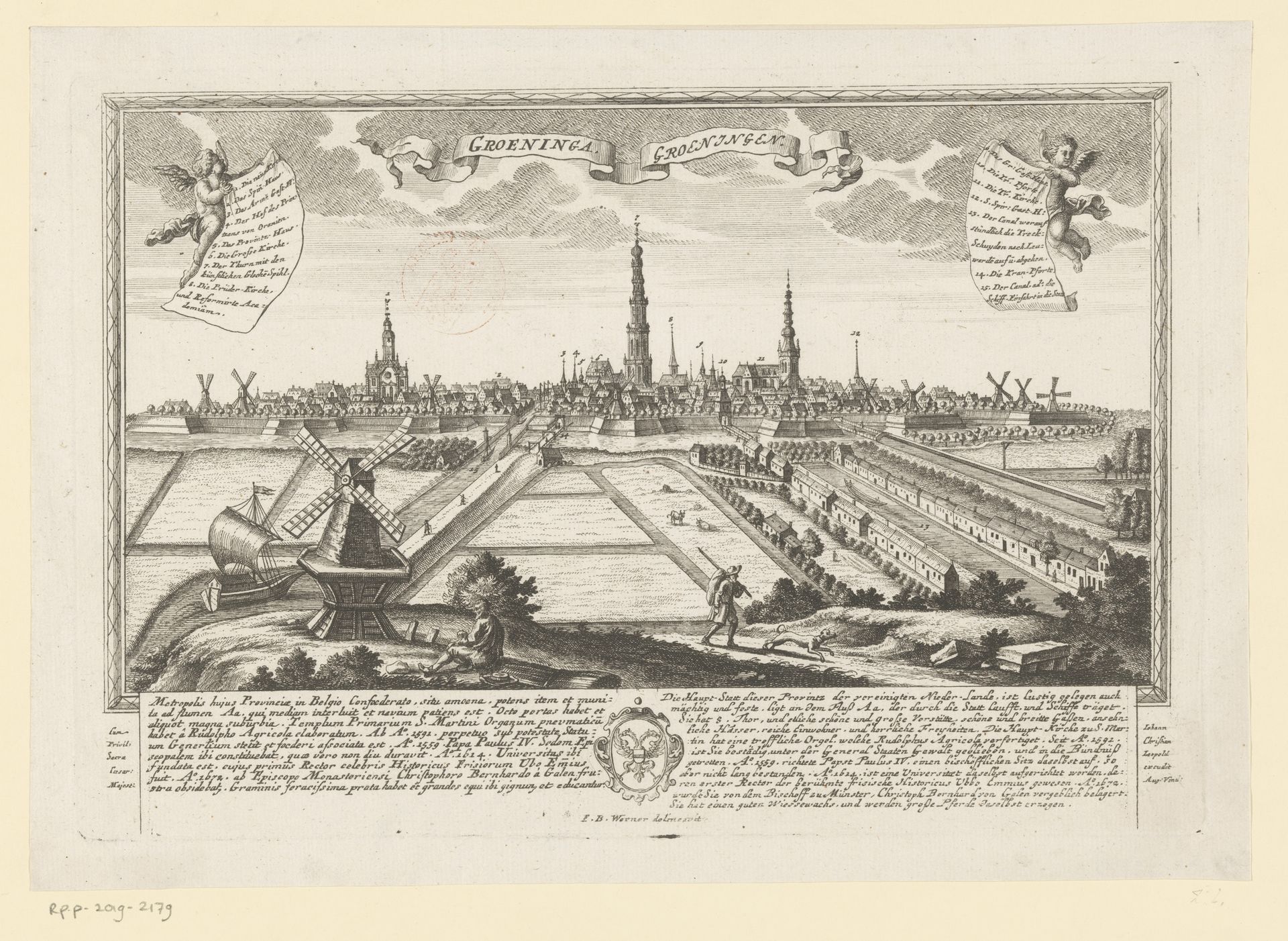 Gezicht op Groningen by Anonymous