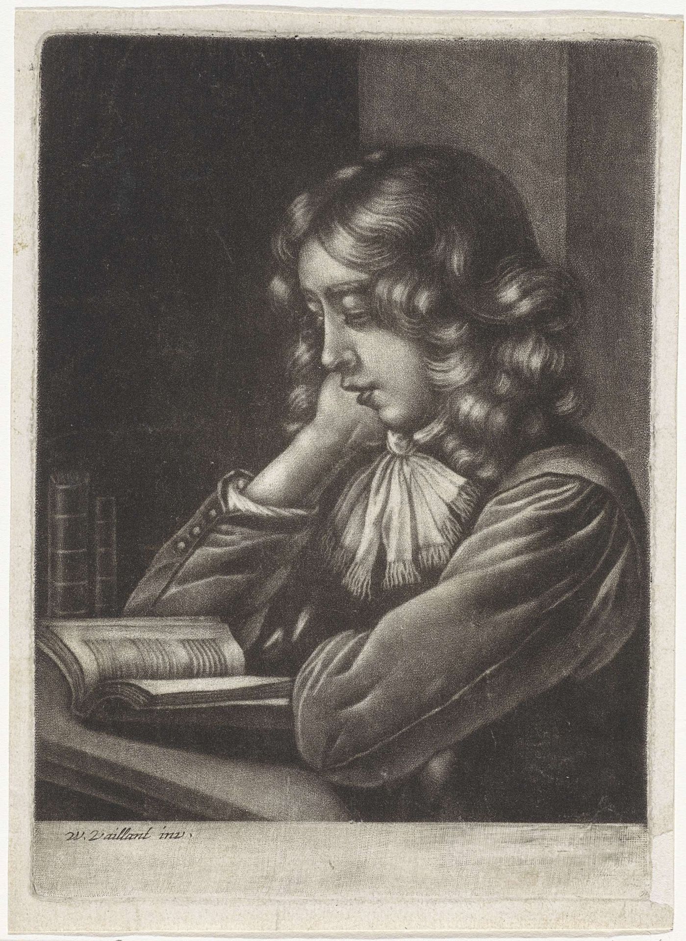 Lezende jongen by Anonymous