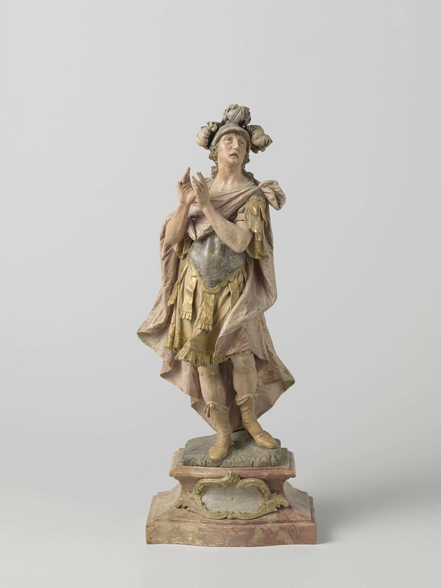 Heiligenfiguur in pseudo-Romeins soldatenkostuum by Ignaz Günther
