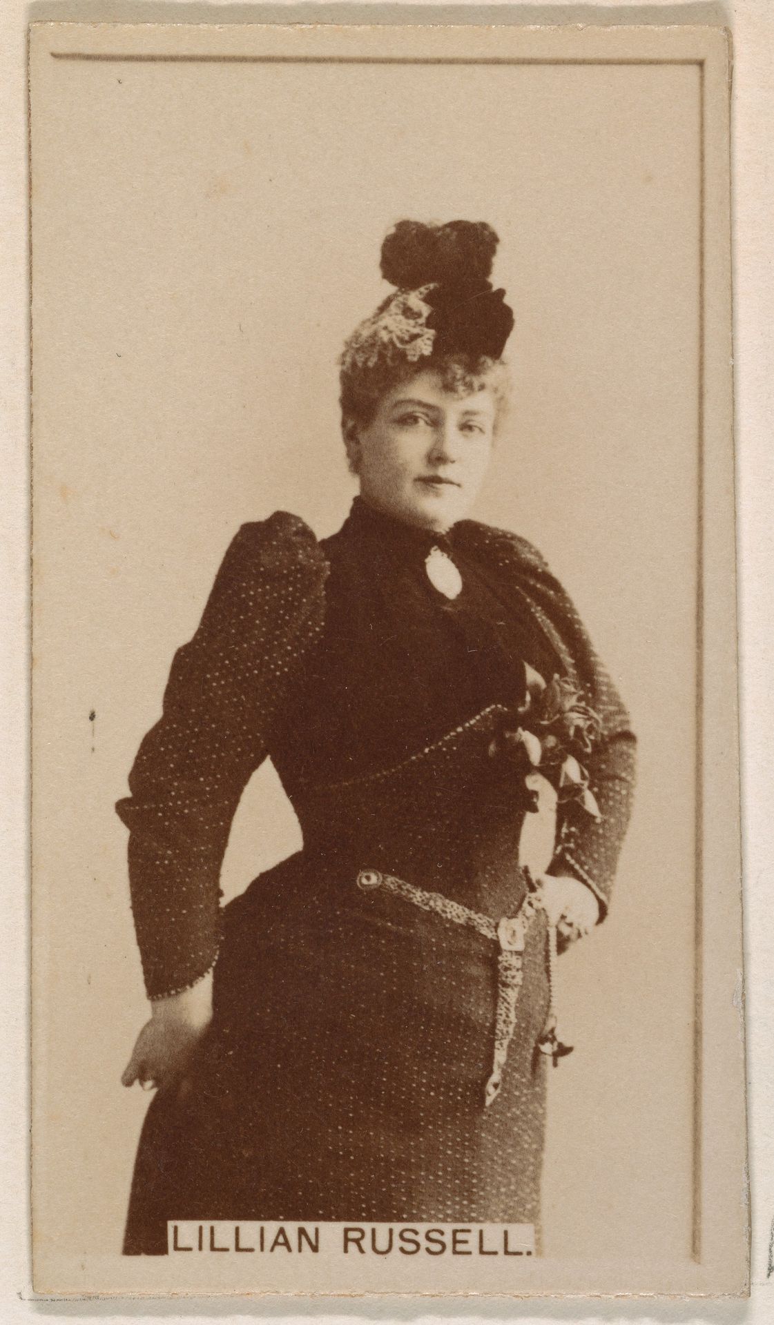 Lillian Russell, from the Actresses series (N245) issued by Kinney Brothers to promote Sweet Caporal Cigarettes by Kinney Brothers Tobacco Company