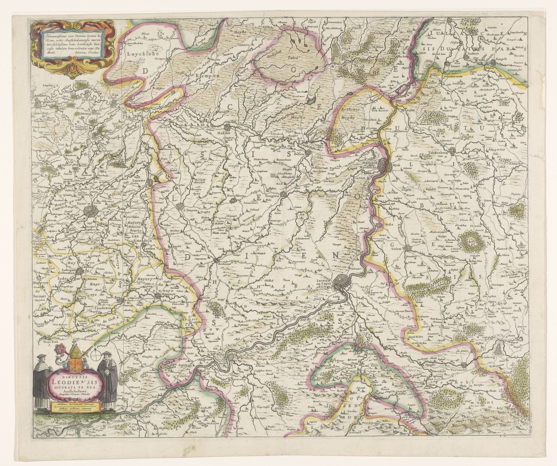 Kaart van het prinsbisdom Luik by Anonymous