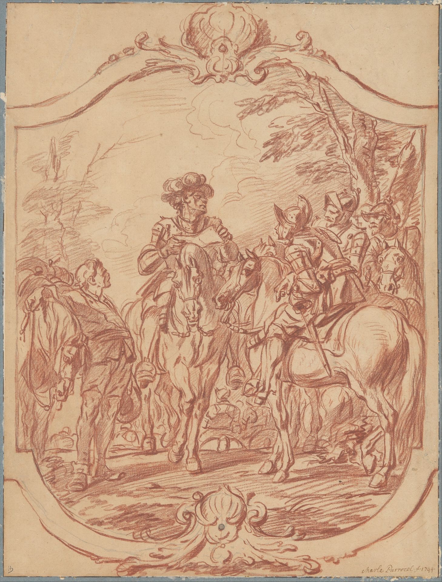 Scene of Military Life: A General Giving Orders by Charles Parrocel
