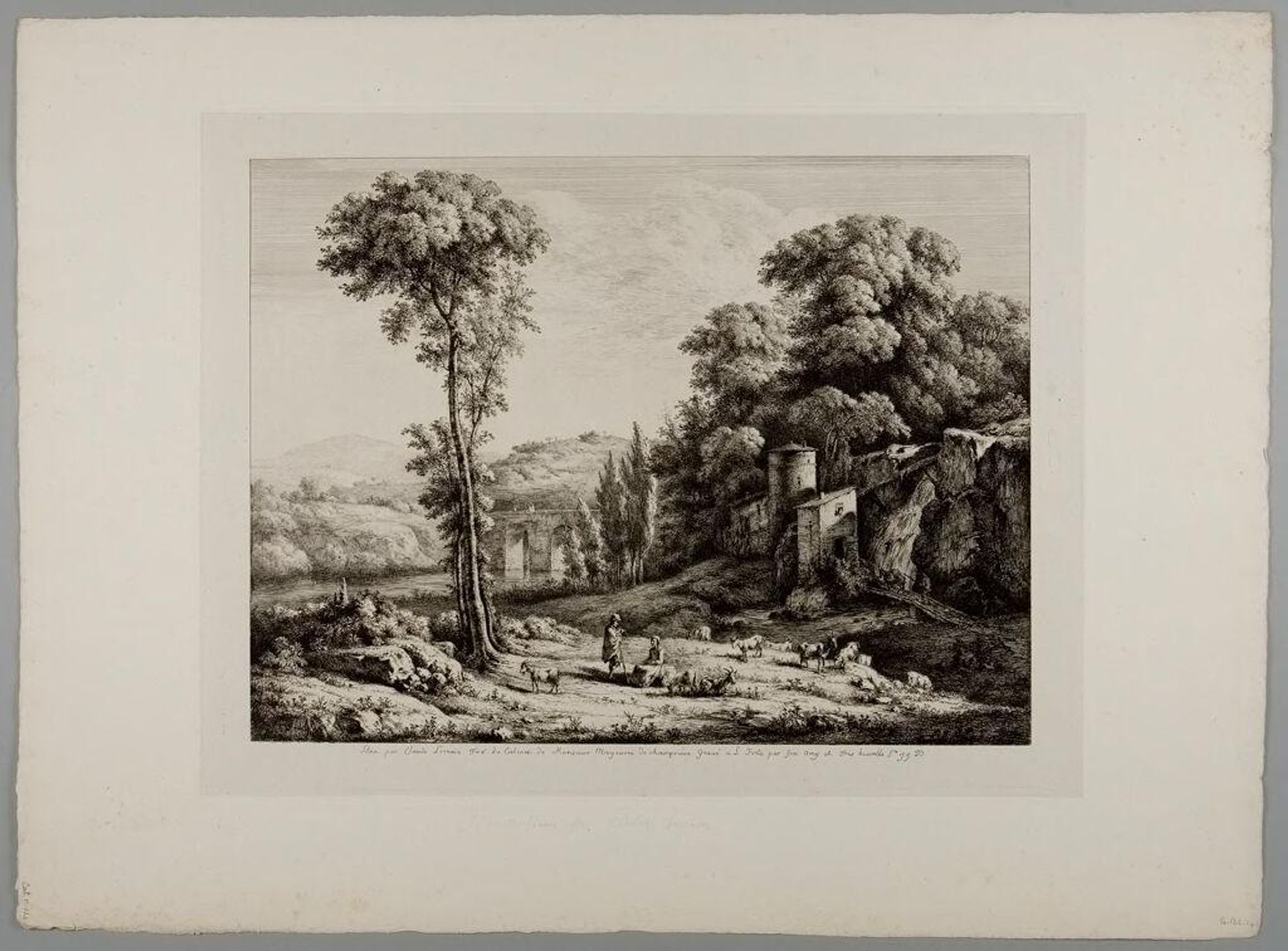 Herdsman Playing a Flageolet to a Shepherdess by Jean Jacques de Boissieu